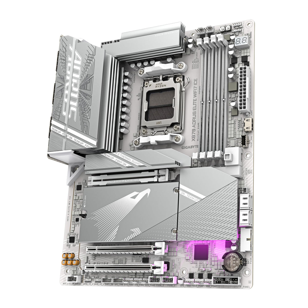GIGABYTE X870 AORUS ELITE WIFI7 ICE AMD X870 Emplacement AM5 ATX