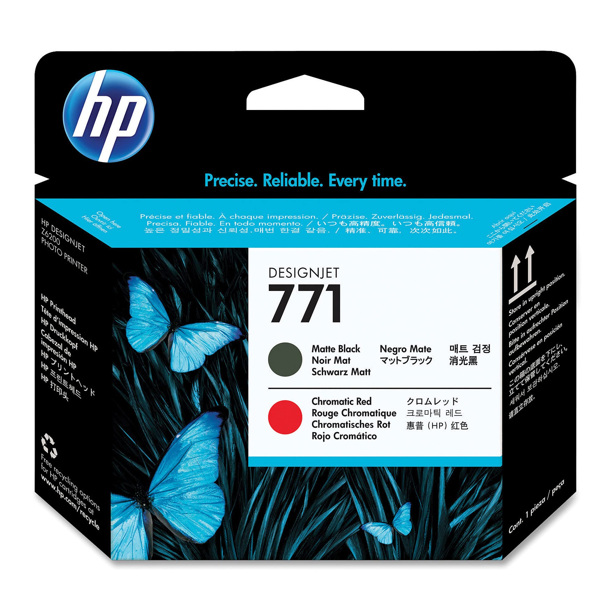 HP 771 original printhead CE017A matte black and chromatic red standard capacity 1-pack
