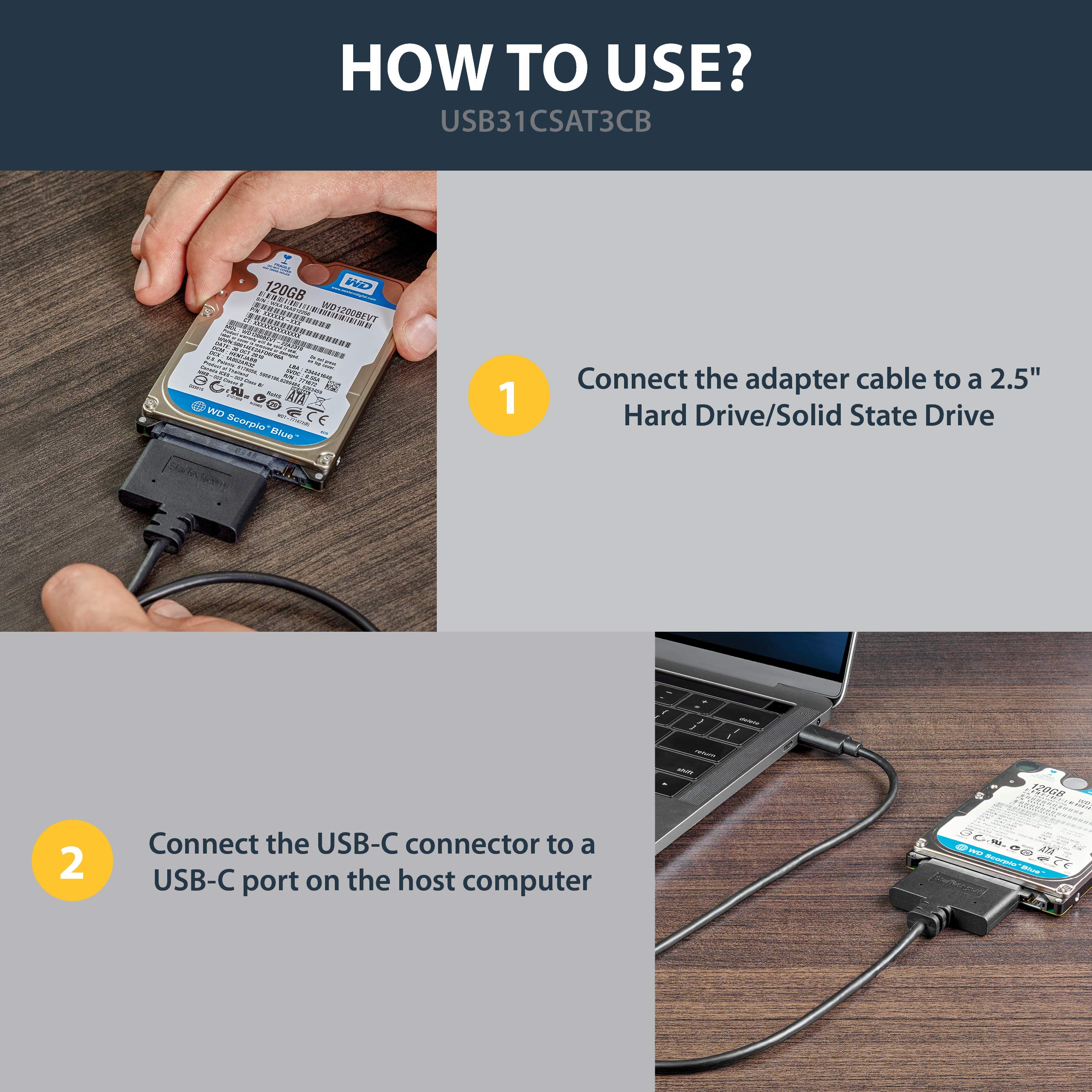 USB C to SATA Adapter USB 3.1 -2.5" SATA