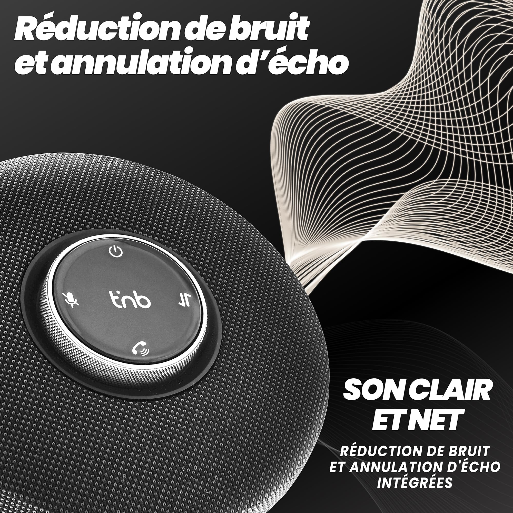 TNB High-quality Professional Wireless Speaker Bluetooth or Wired USB-A/USB-C Connection FULL DUPLEX Technology