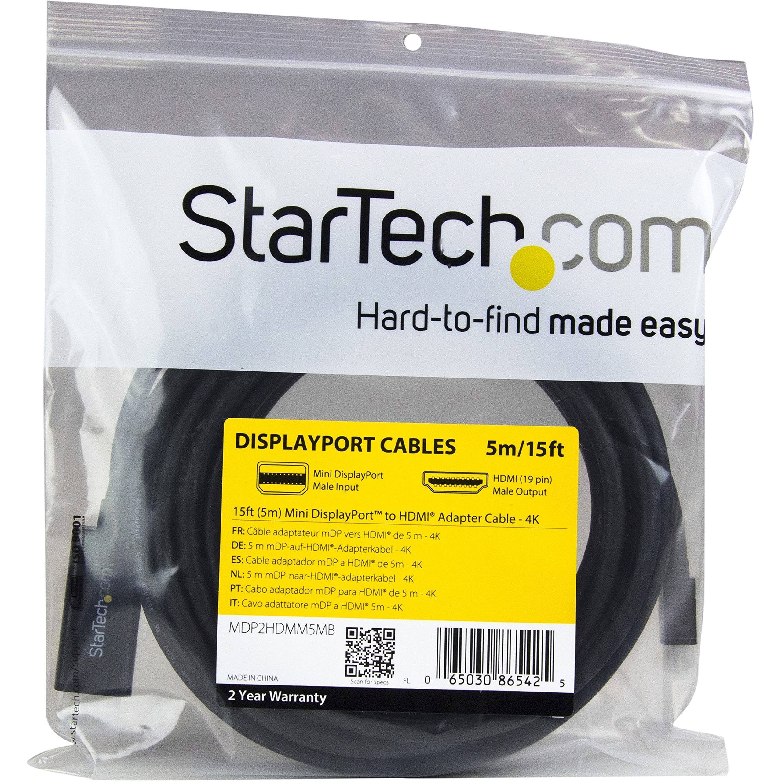 mDP to HDMI Adapter Cable - 5 m - 4K30