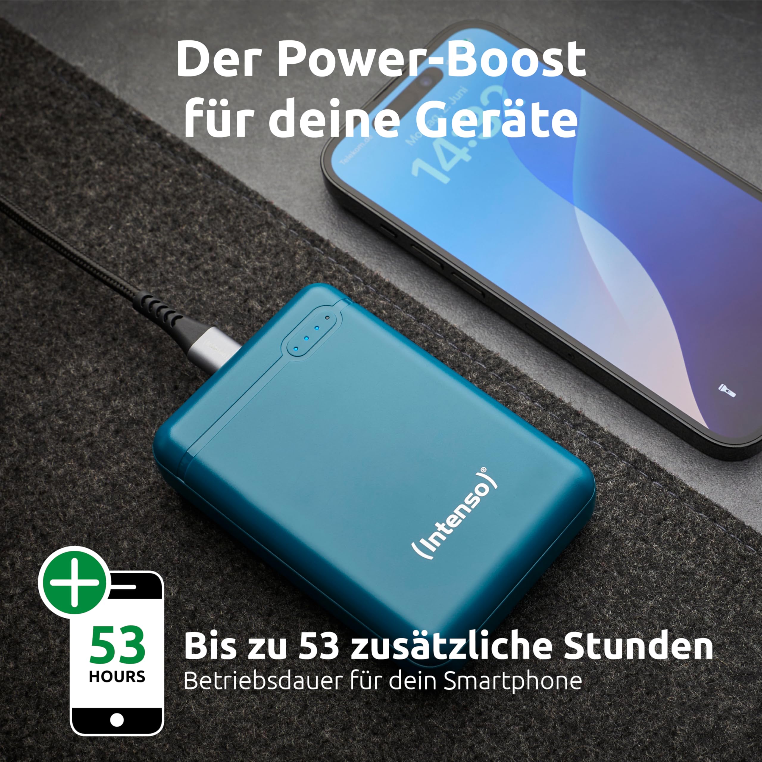 INTENSO PowerBank XS10000 USB / Type-C -10000 mAh pétrole