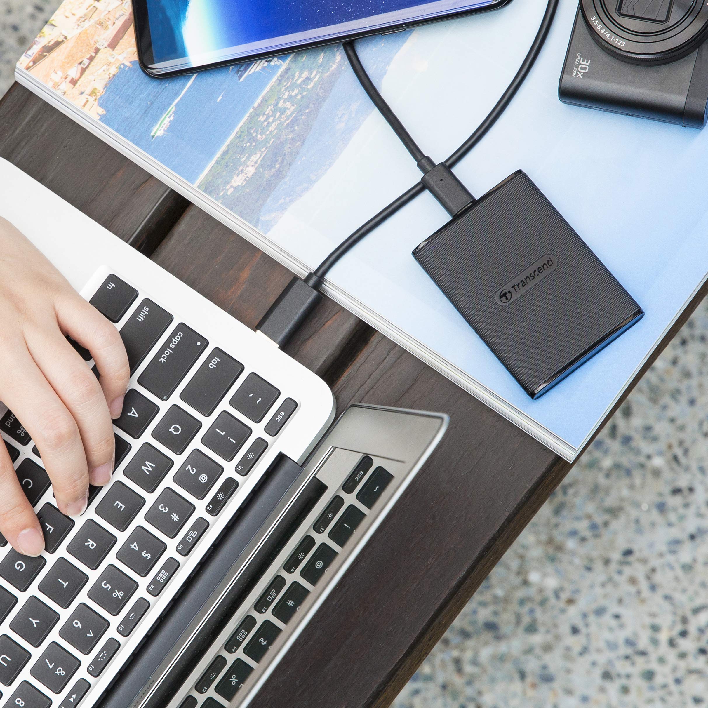 TRANSCEND ESD270C 1To External SSD USB 3.1 Gen 2 Type C