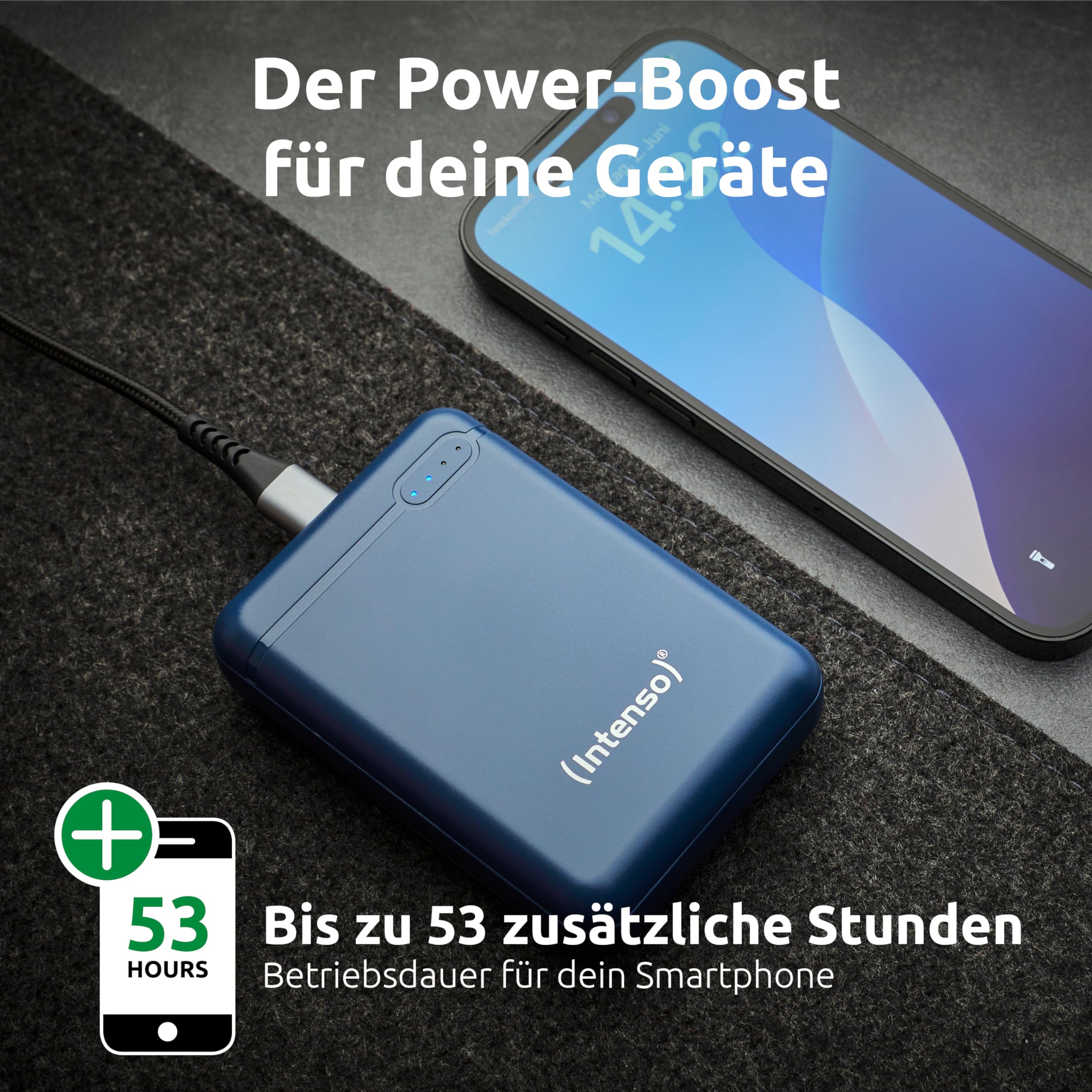INTENSO PowerBank XS10000 USB / Type-C -10000 mAh bleu foncé