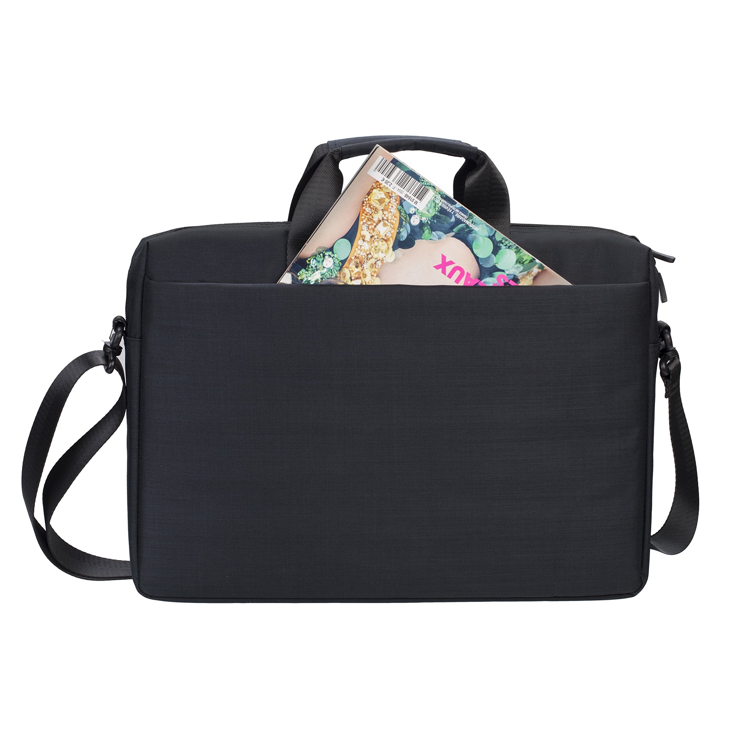 Sacoche business 5 poches 15,6", Polyester ECO  noir chambré