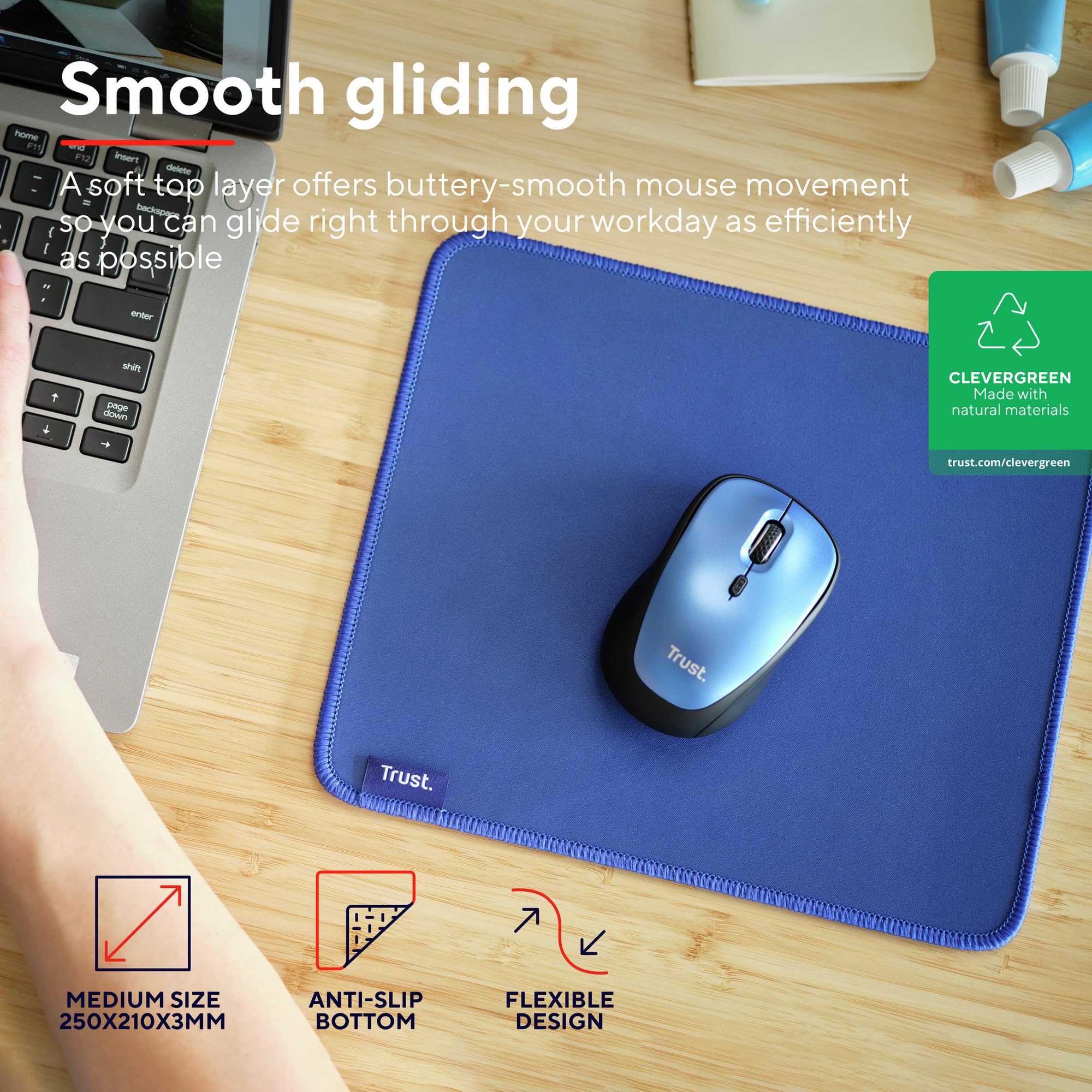 TRUST Tapis de souris BOYE ECO - Blue