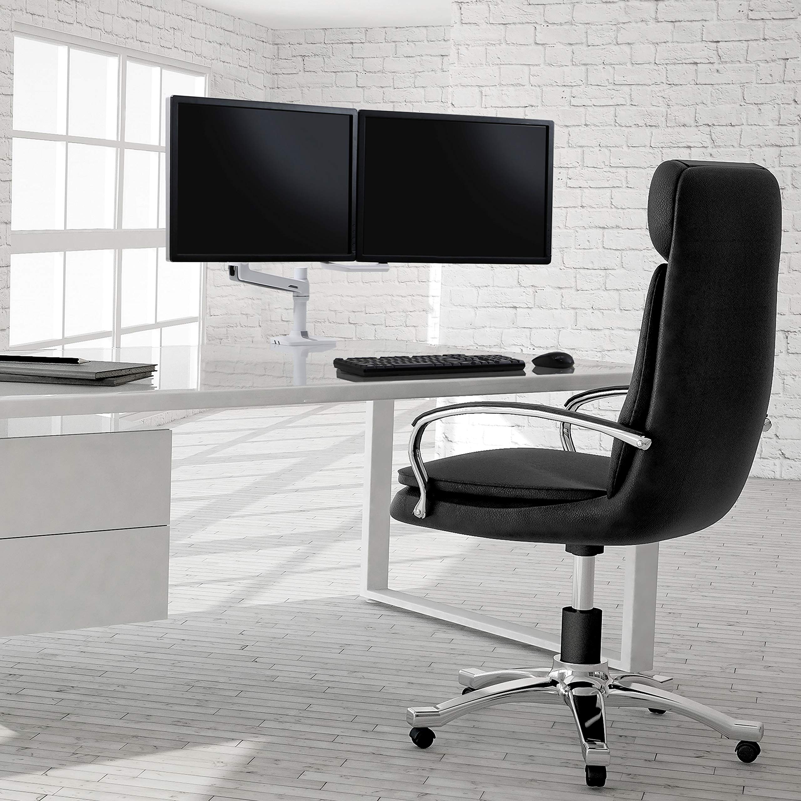 LX Desk Dual Direct Arm Bright White