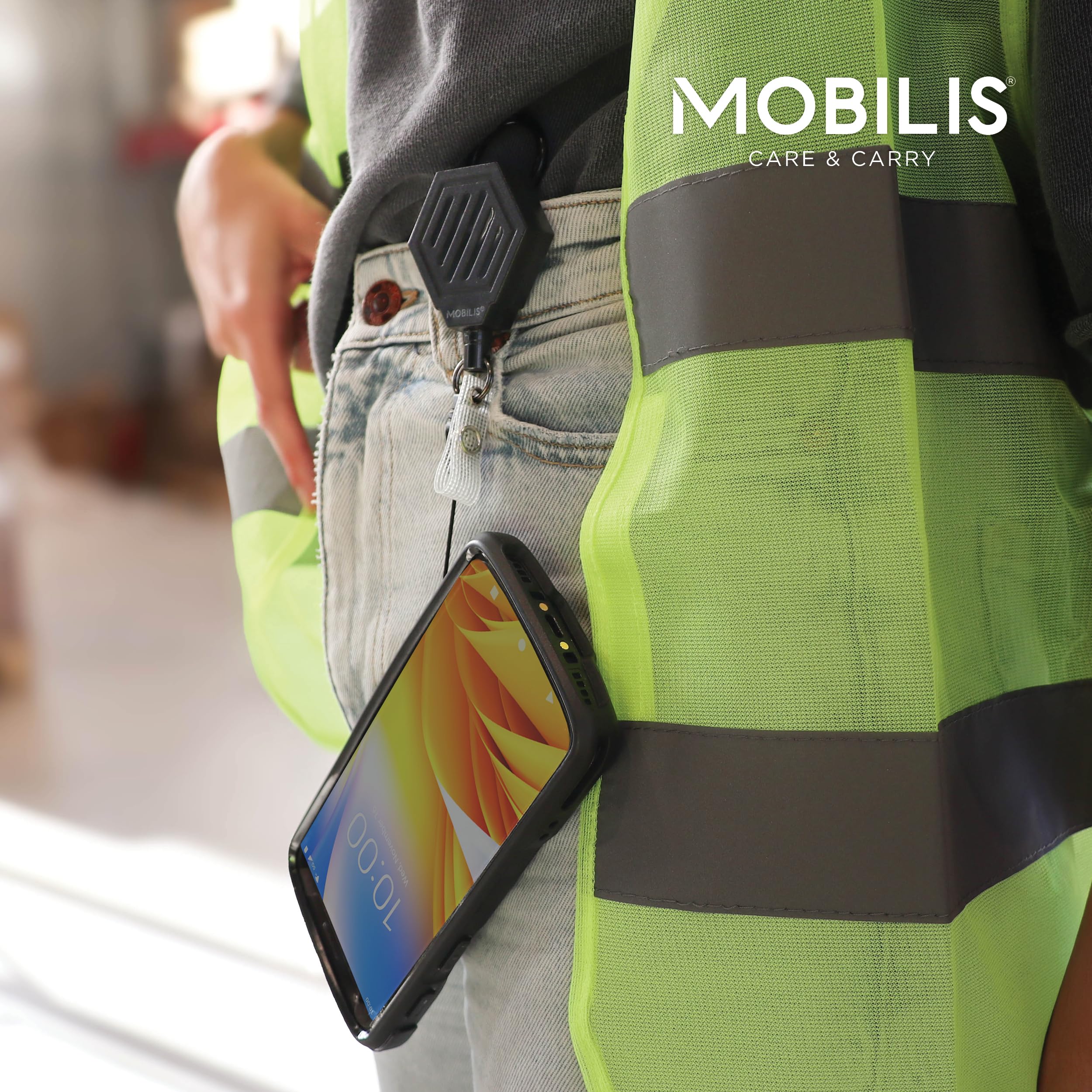 MOBILIS Dérouleur rétractable automatique pour smartphone/HHD 001392 80 cm