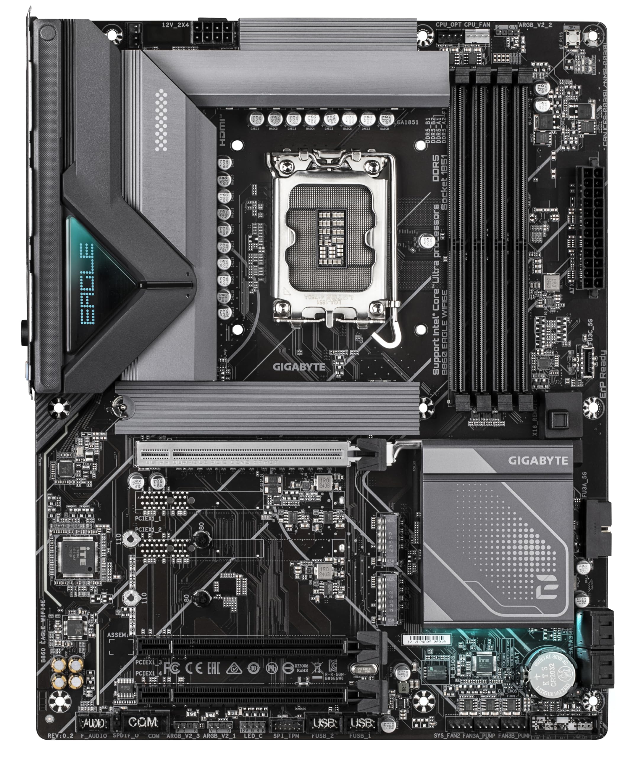 GIGABYTE B860 EAGLE WIFI6E carte mere Intel B860 LGA 1851 (Socket V1) ATX