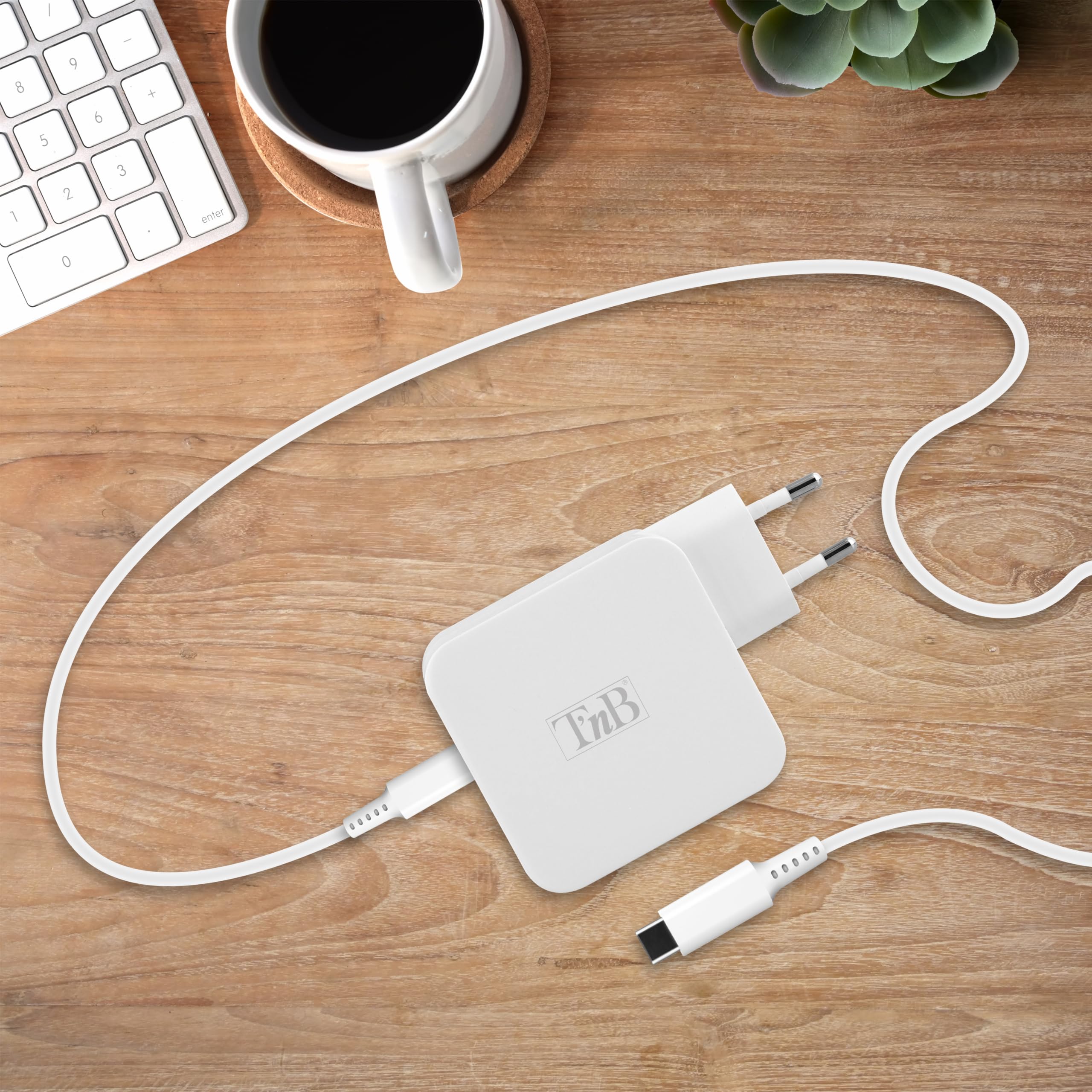 TNB iClick - GAN 100W USB-C and USB-A Charger white