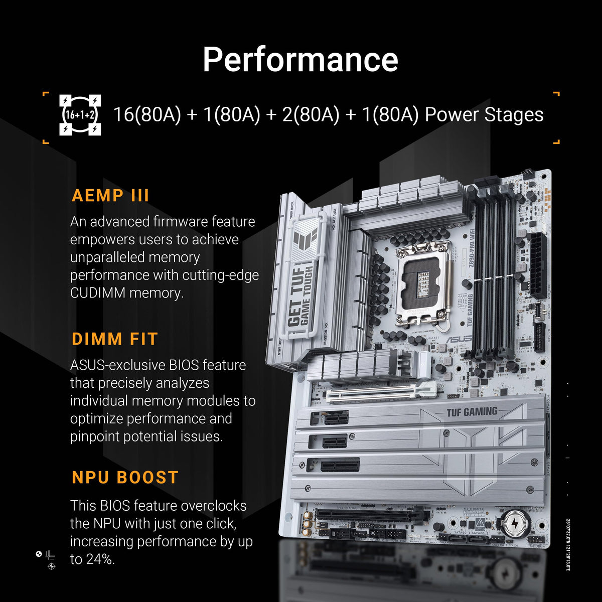 ASUS TUF GAMING Z890-PRO WIFI LGA1851 DDR5 ATX MB