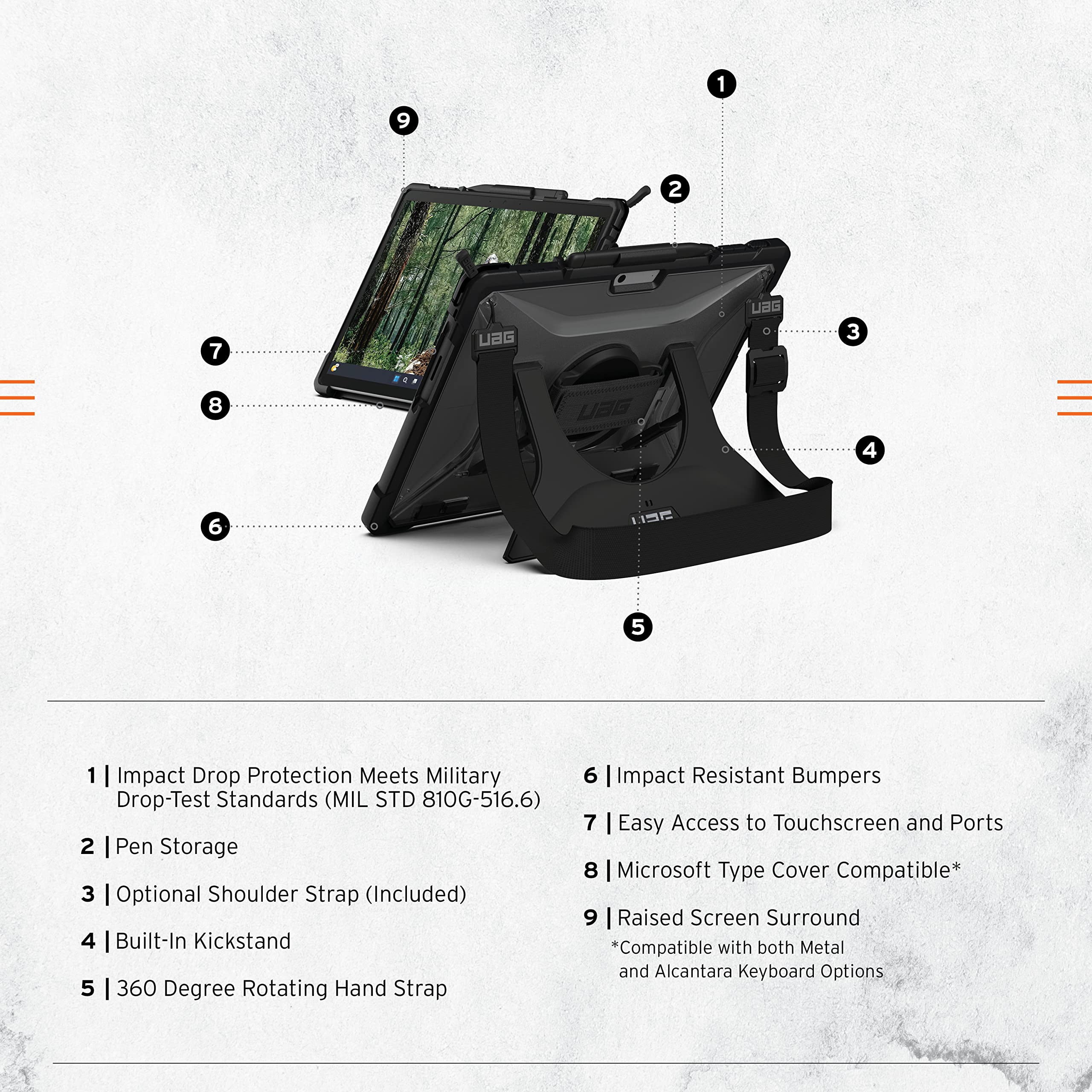 UAG PLASMA CASE FOR SURFACE PRO 9 ICE