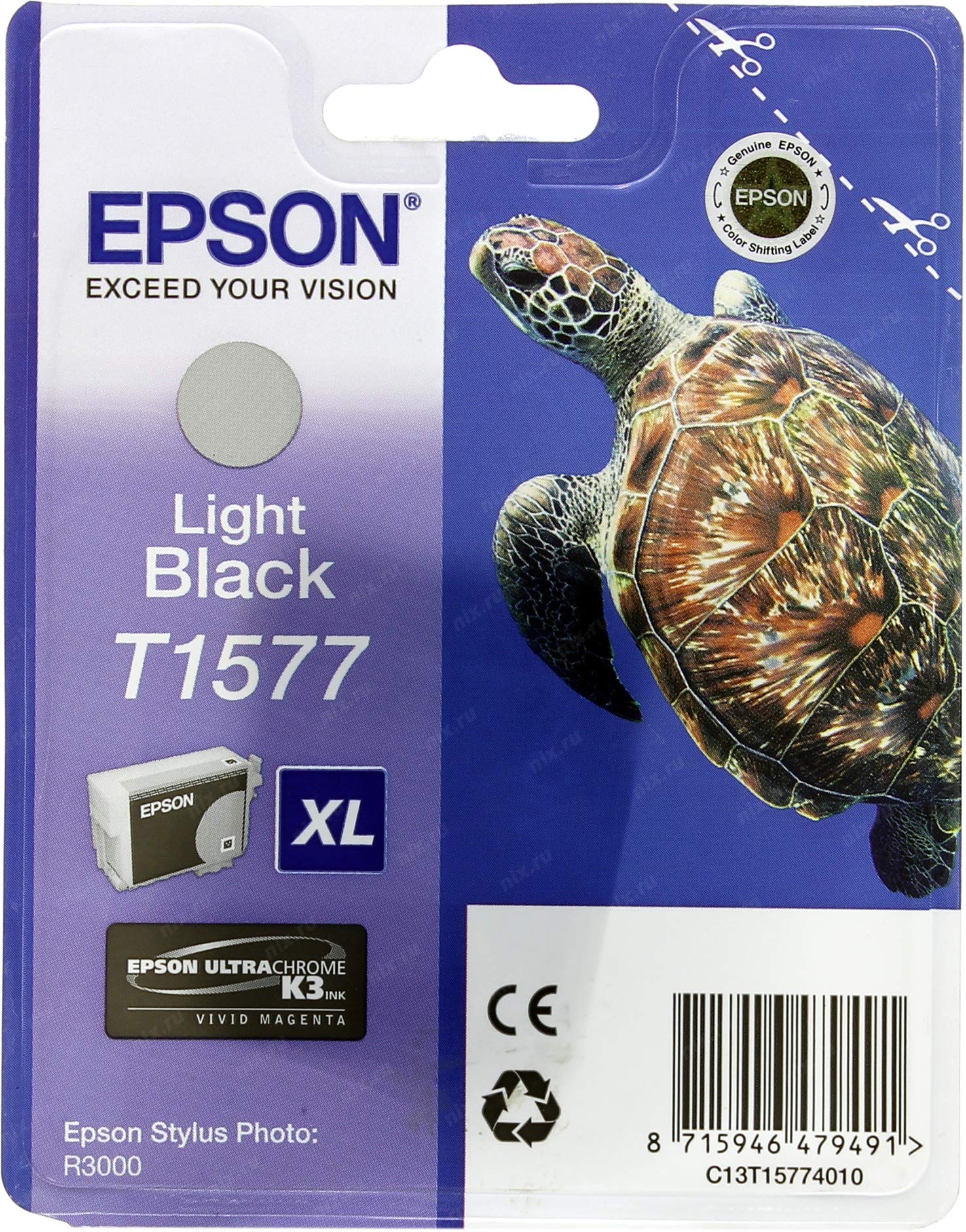 Cartouche EPSON C13T15774010 T1577 - Noir