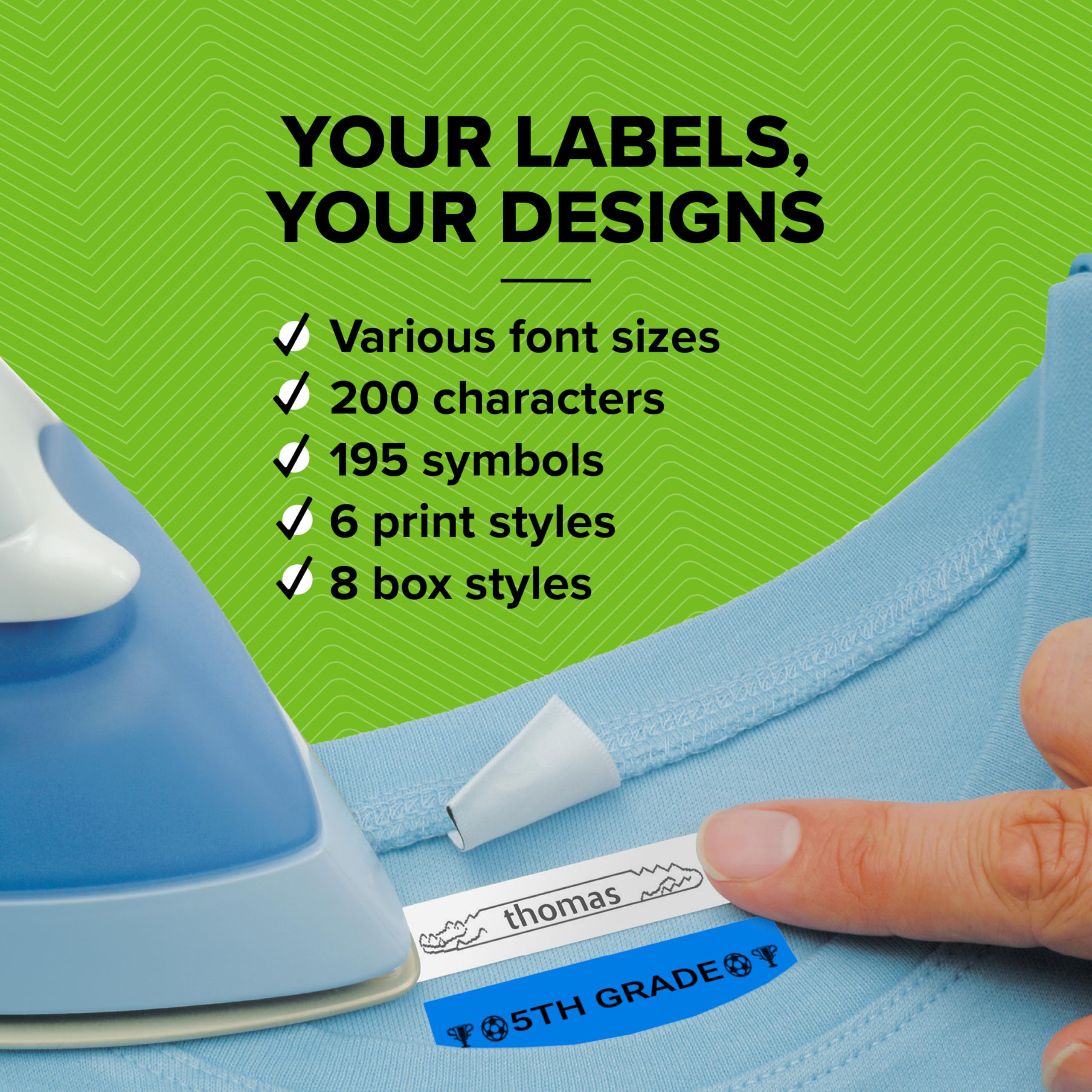 Ruban plastique dymo noir/bleu 12MM pour letratag