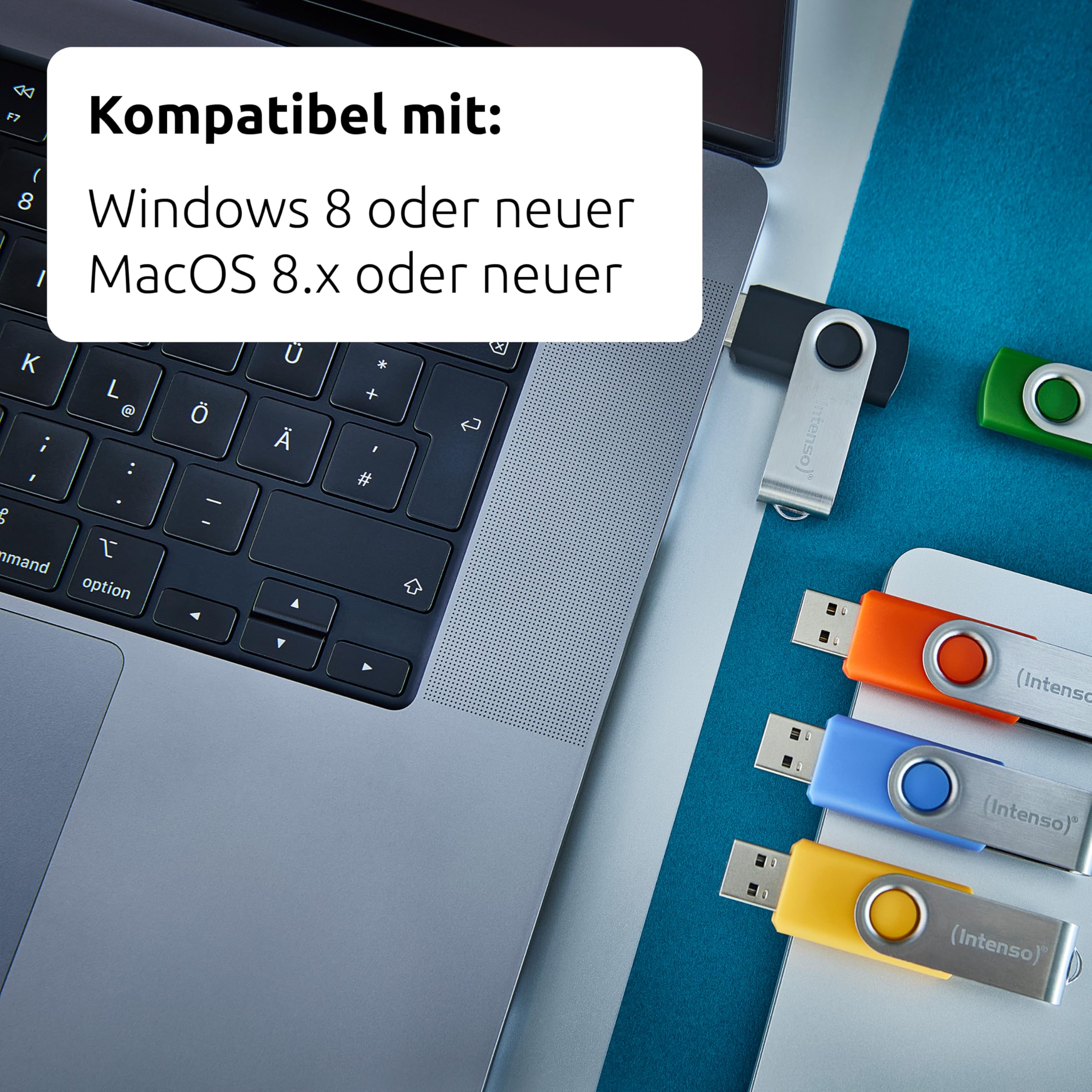INTENSO Clé USB 2.0 Basic Line - Pack de 5 x 16 Go