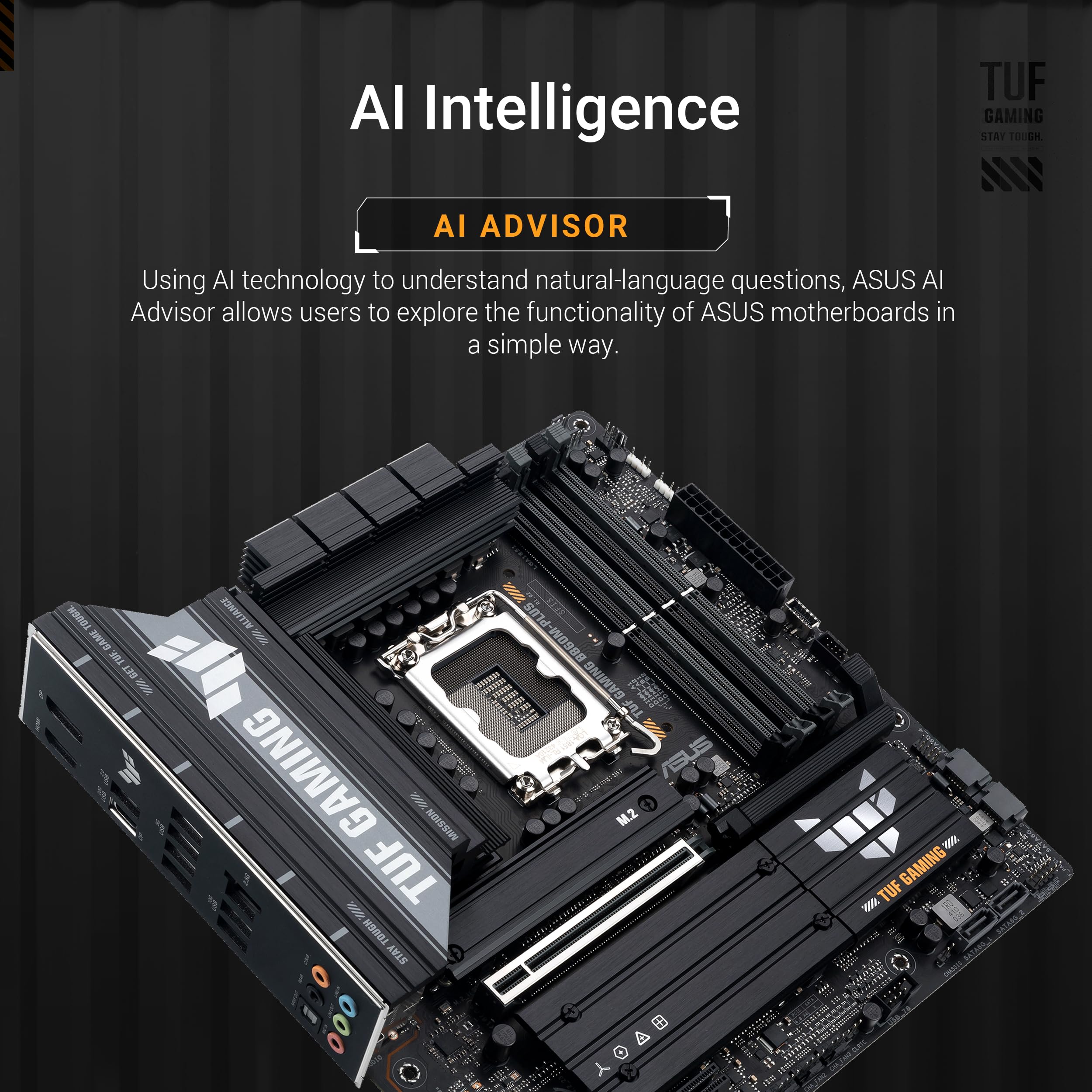 ASUS TUF GAMING B860M-PLUS LGA1851 DDR5 micro ATX MB 1xHDMI 1xDP 3xM.2 4xSATA