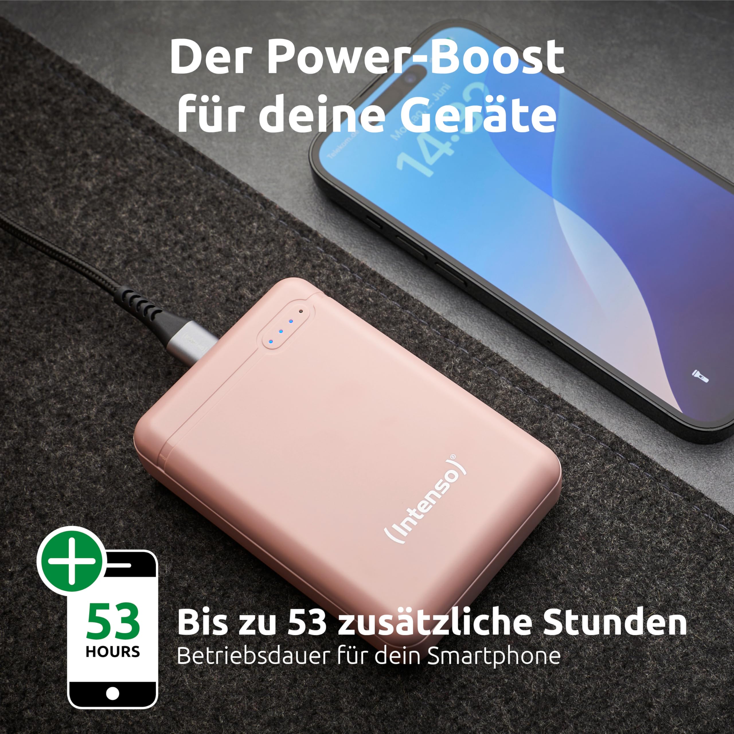 INTENSO PowerBank XS10000 USB / Type-C -10000 mAh rose