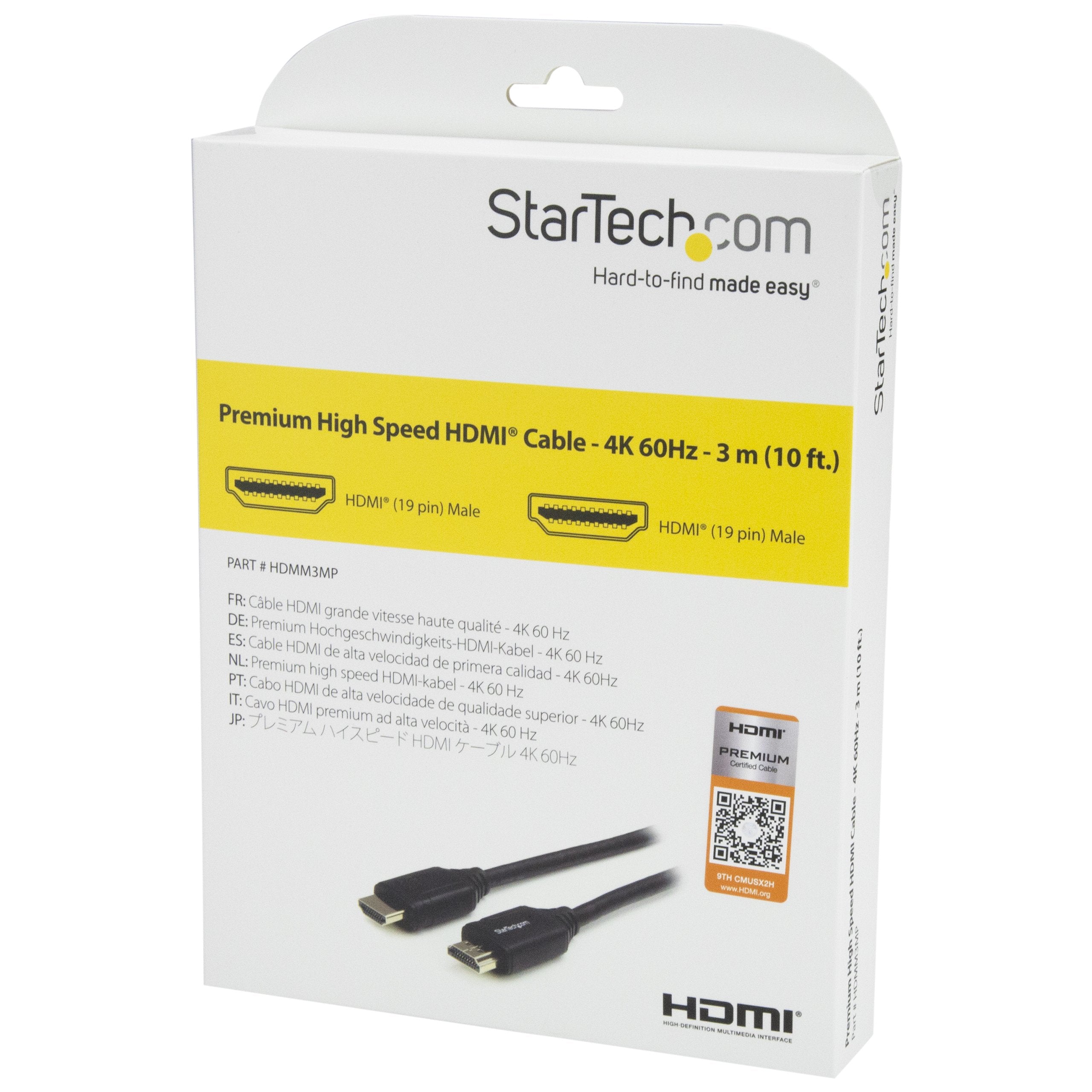 3m Premium High Speed HDMI Cable - 4K 60