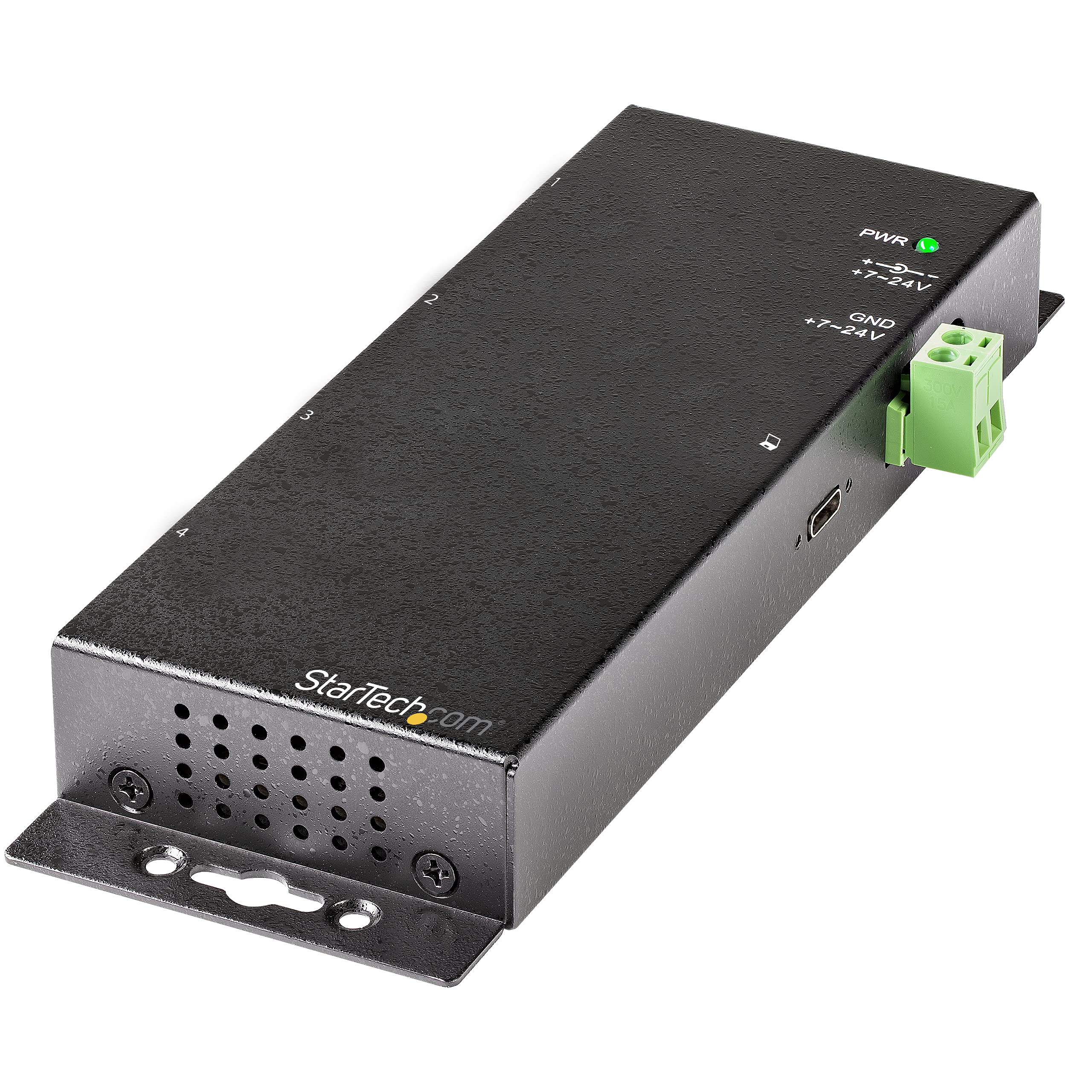 4 Port Industrial USB C Hub 10Gbps 2C/2A