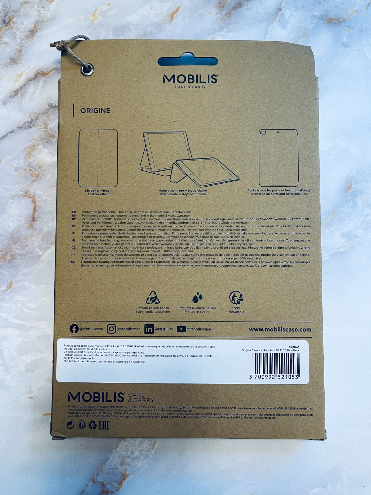 MOBILIS Protection à rabat Origine pour iPad Air 5/ iPad Air 4 10.9" - Noir