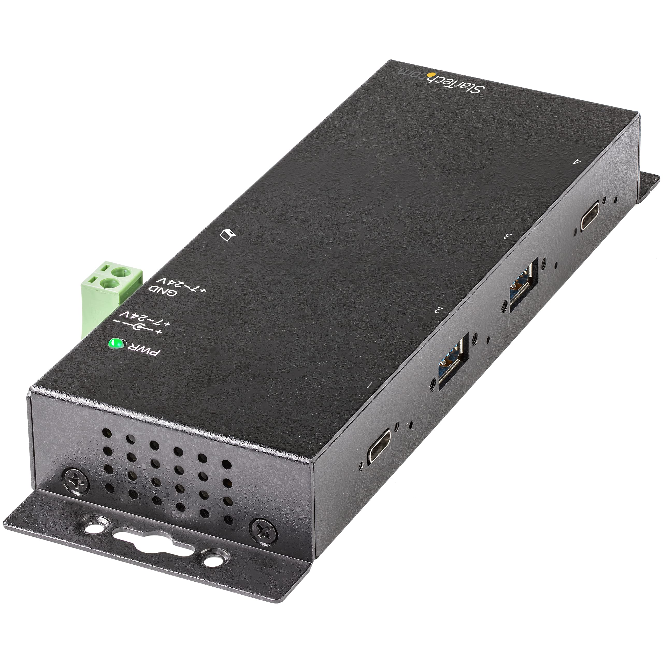 4 Port Industrial USB C Hub 10Gbps 2C/2A