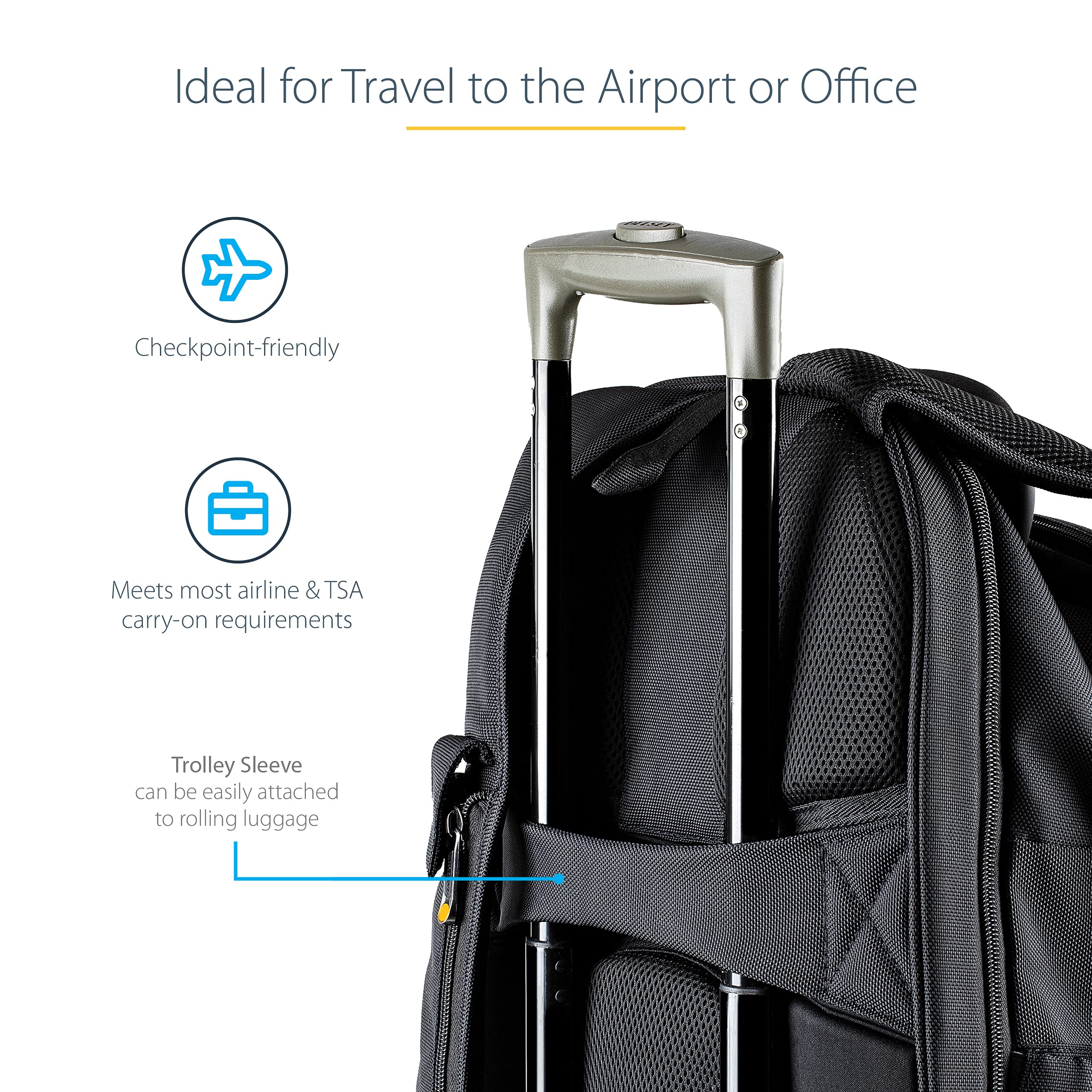 15.6in Laptop Backpack w/Accessory Case