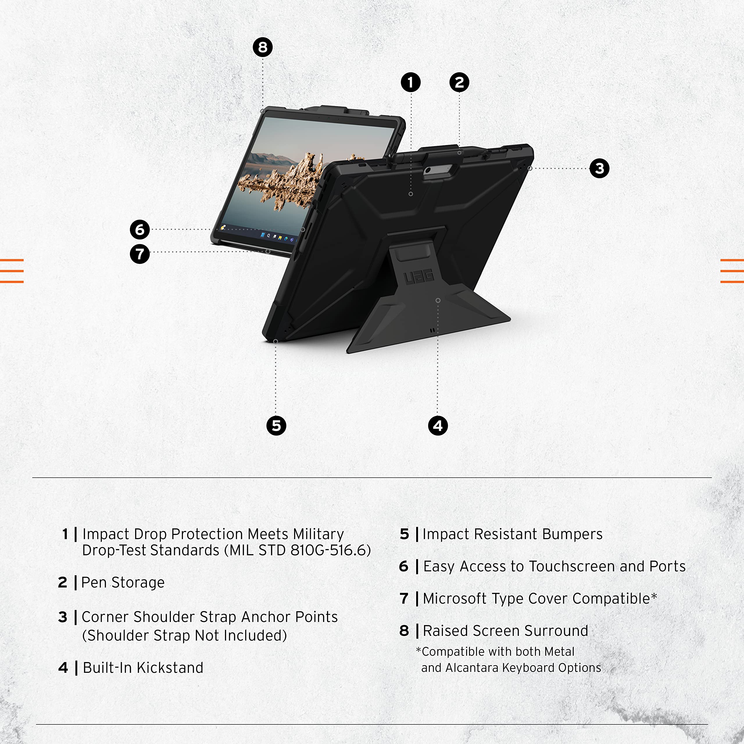 UAG CASE METRO FOR SURFACE PRO 9 BLACK