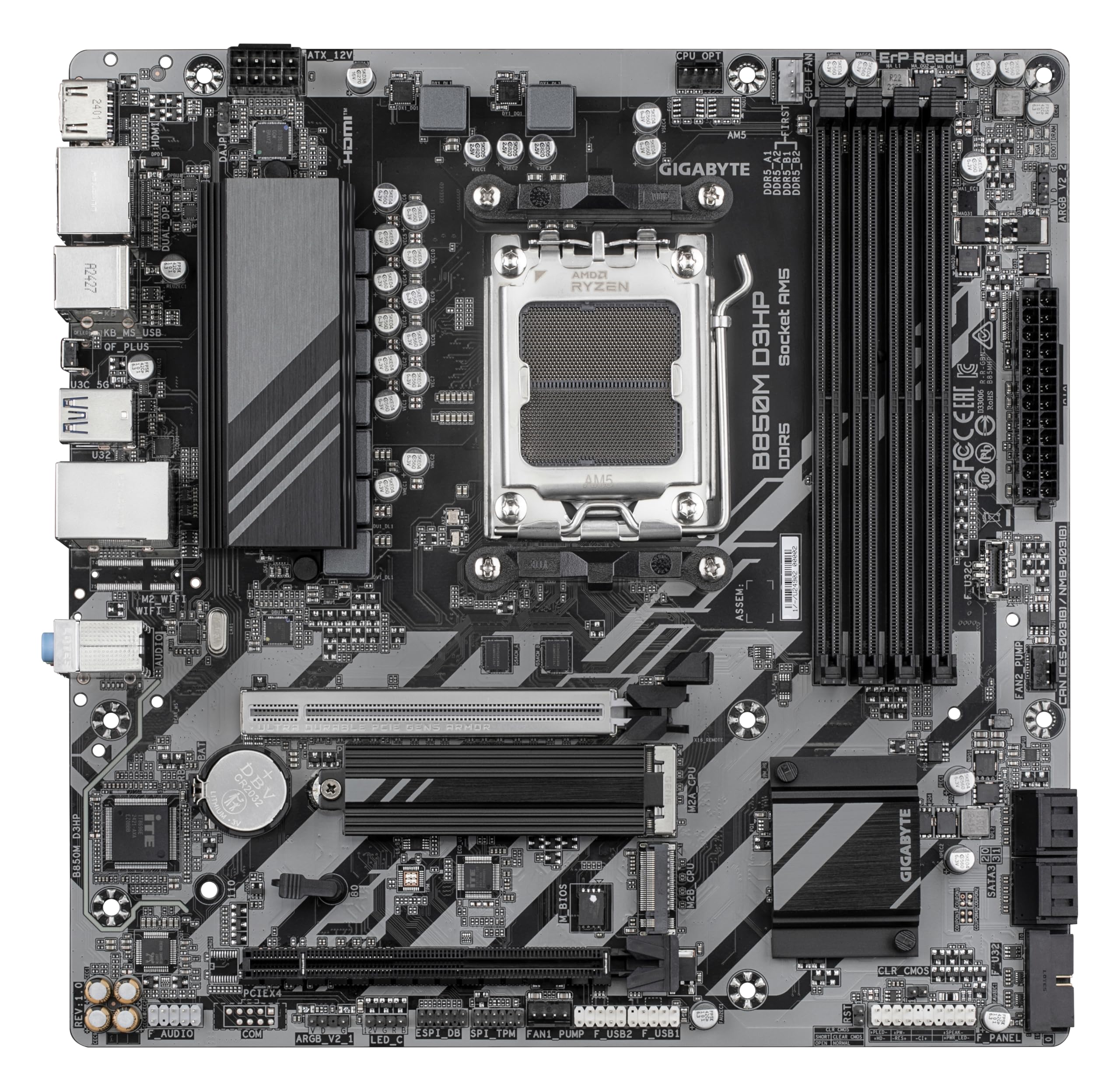 GIGABYTE B850M D3HP carte mere AMD B850 Emplacement AM5 micro ATX