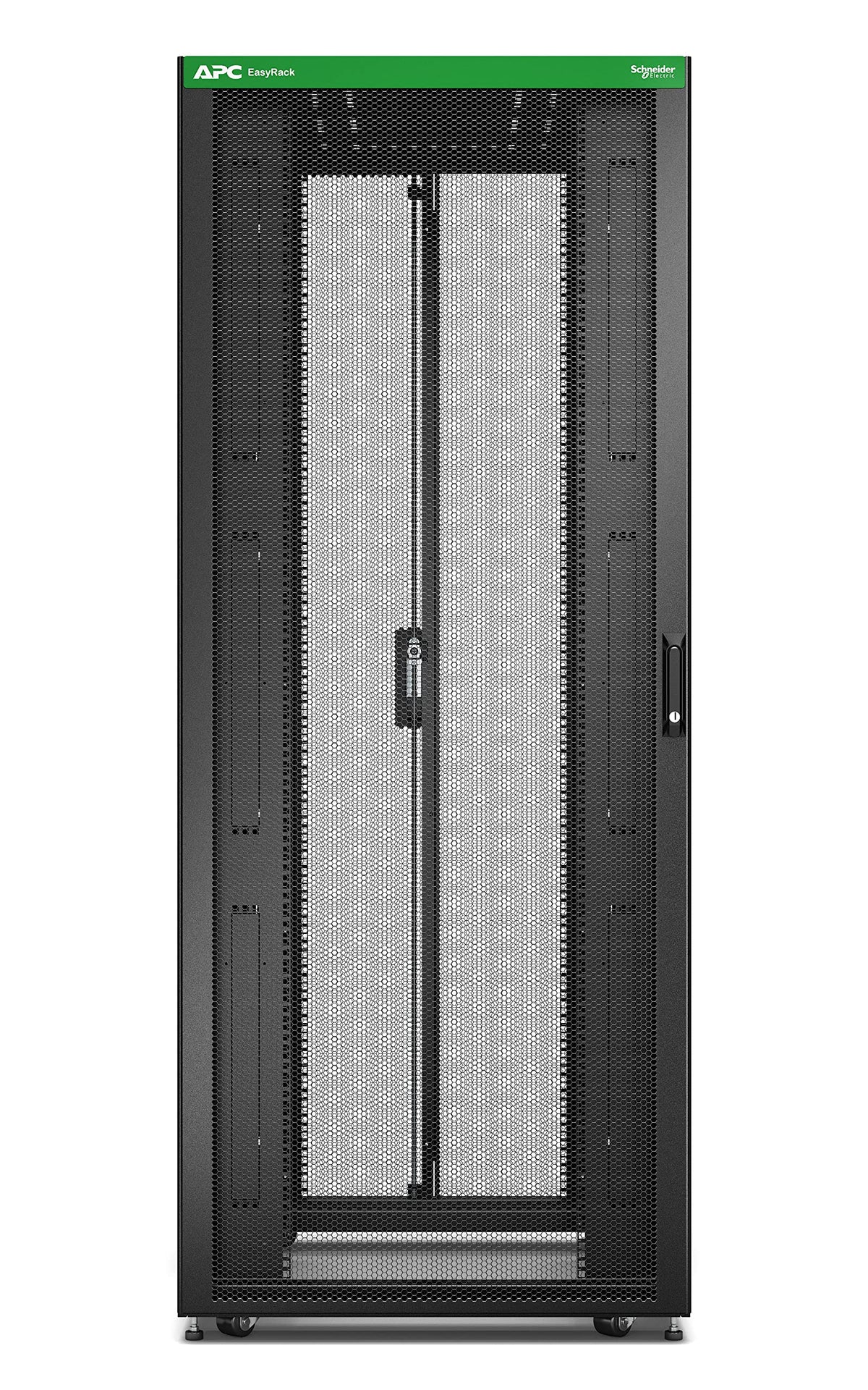 APC Easy Rack 42Ux800x1200 Roof/Side panel/castors/feet No Bottom 4Brackets black