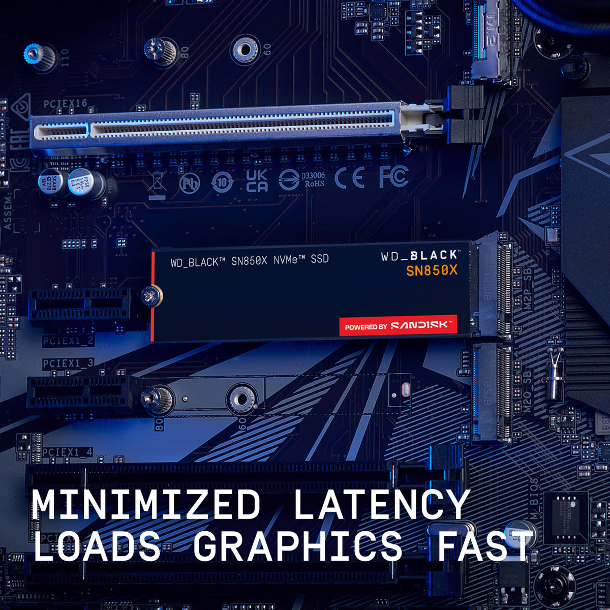 WD Black 1To SN850X NVMe SSD Supremely Fast PCIe Gen4 x4 M.2 internal single-packed POWERED BY SANDISK