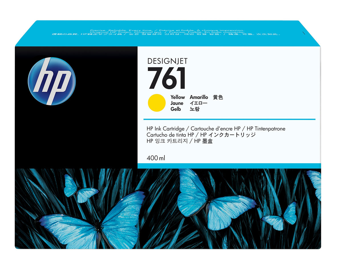 HP 761 original Ink cartridge CM992A yellow standard capacity 400ml 1-pack
