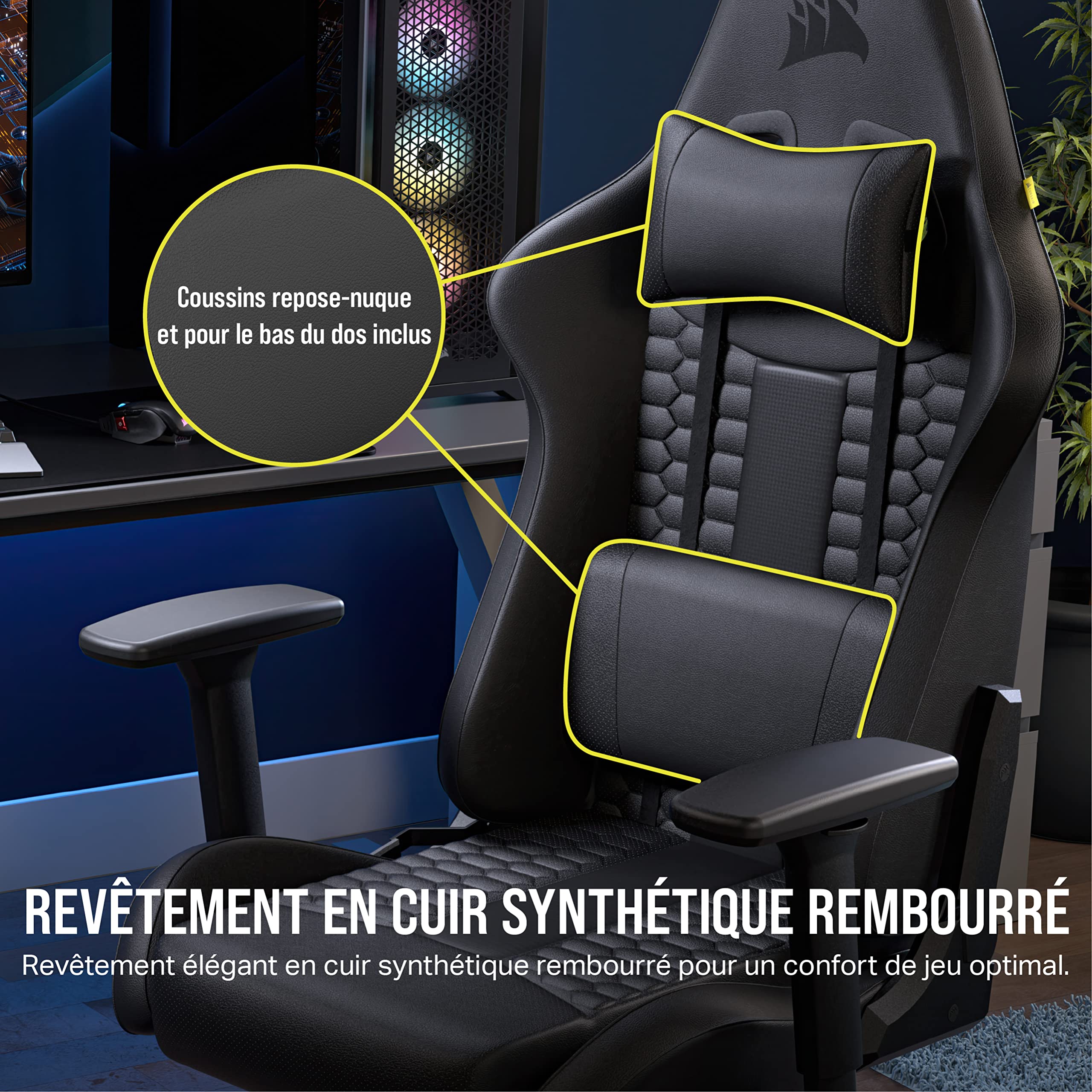 Chaise de jeu Corsair TC100 Noir