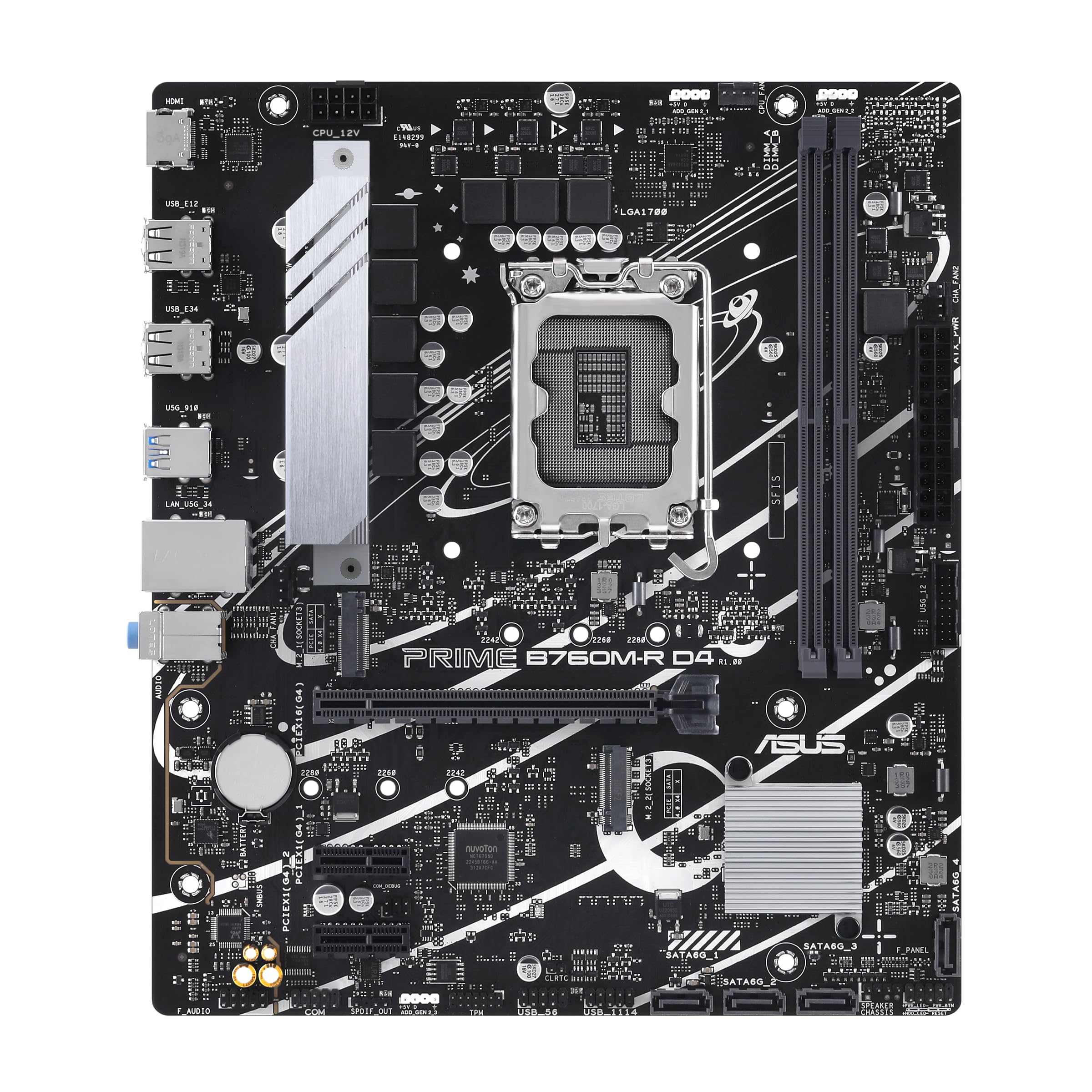 ASUS PRIME B760M-R D4 LGA1700 2xDDR4 4xSATA 2xM.2
