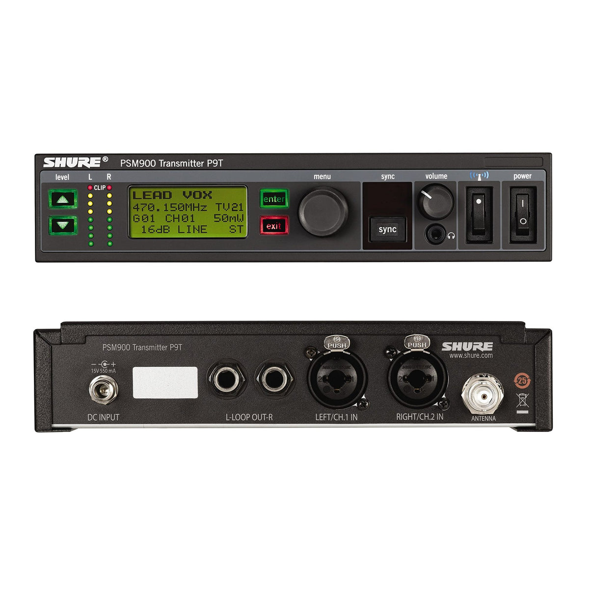Shure P9TE G6E, PSM 900 In Ear Transmitter, 470-506MHz