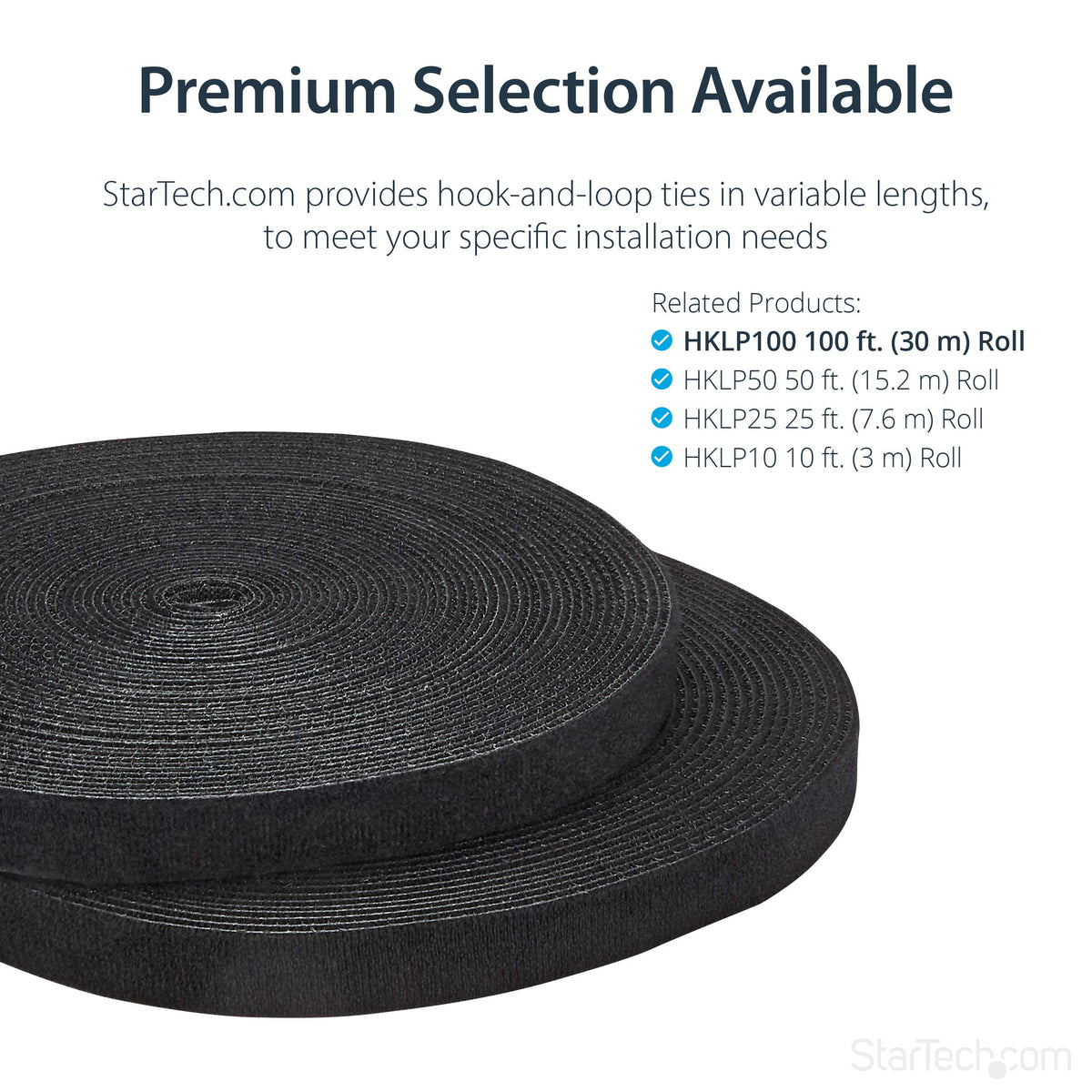 Hook-and-Loop Cable Ties - 30.4m. Roll