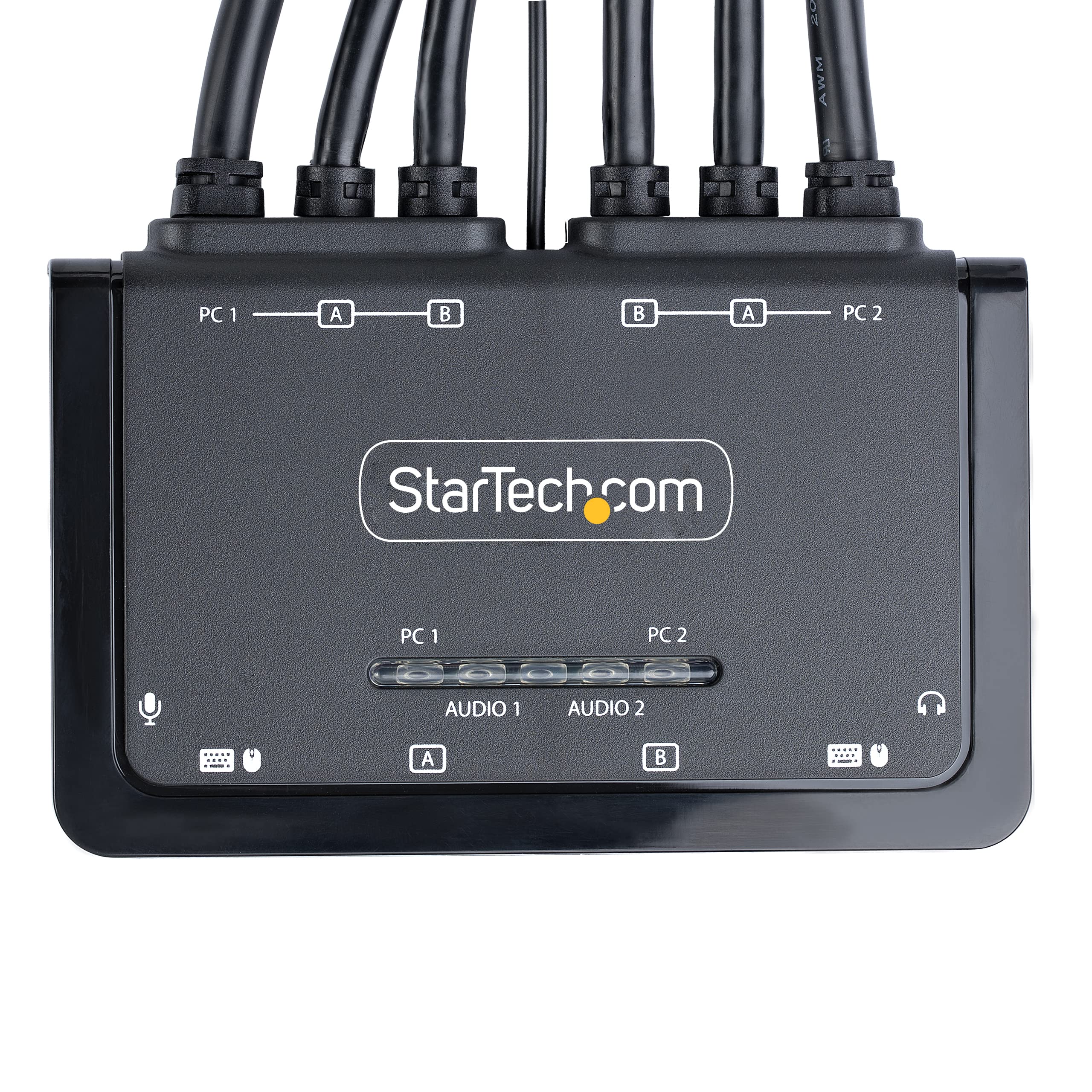 2-Port Dual-Monitor Cable KVM Switch