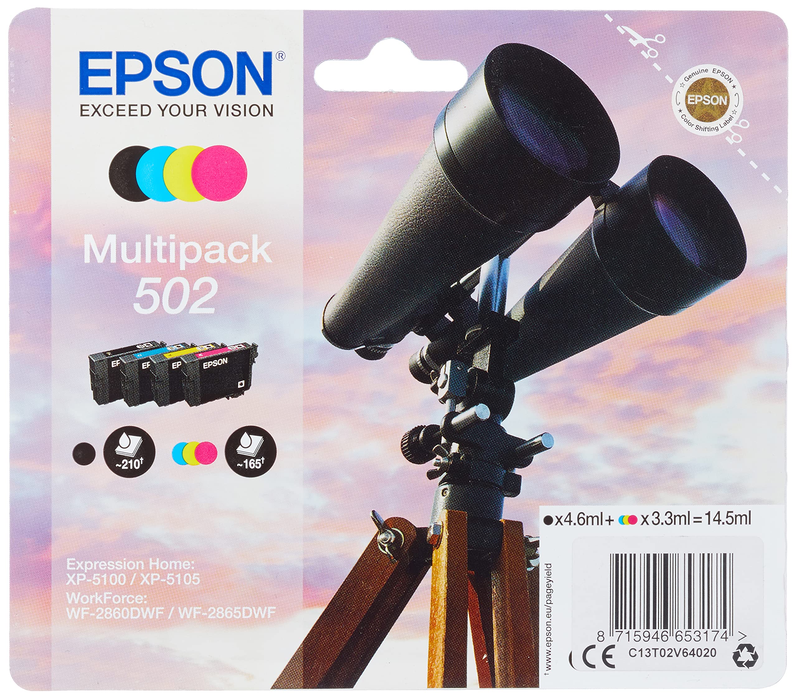 EPSON 1LB Multipack 4-colours 502 Ink SEC w/s