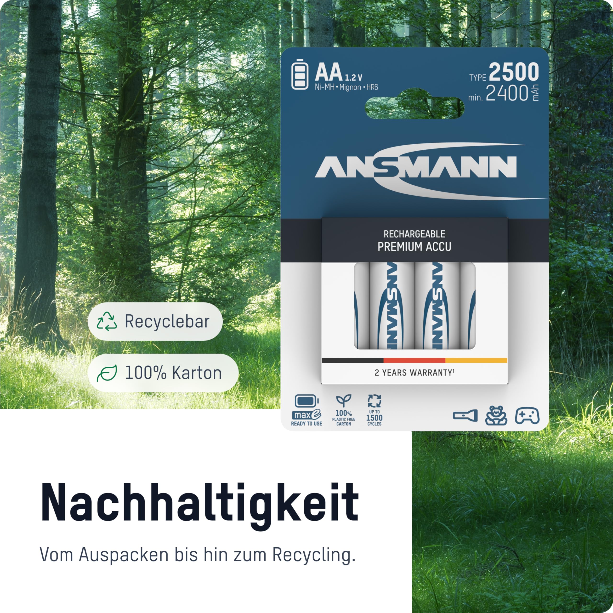 ANSMANN Batteries 5035432 HR6 / AA blister de 2