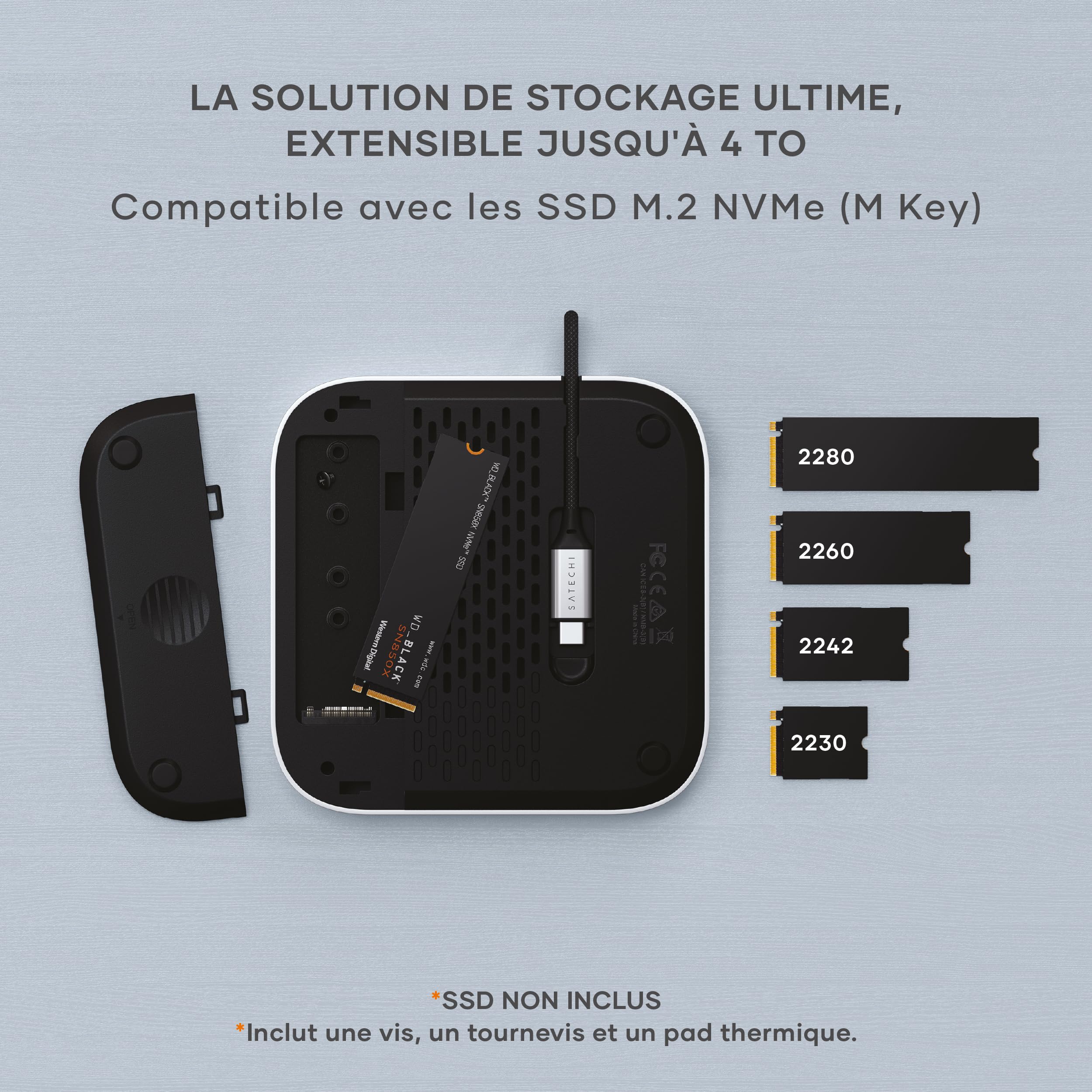 STAND&HUB MACMINI M4+SSD ENCLOSURE SIL