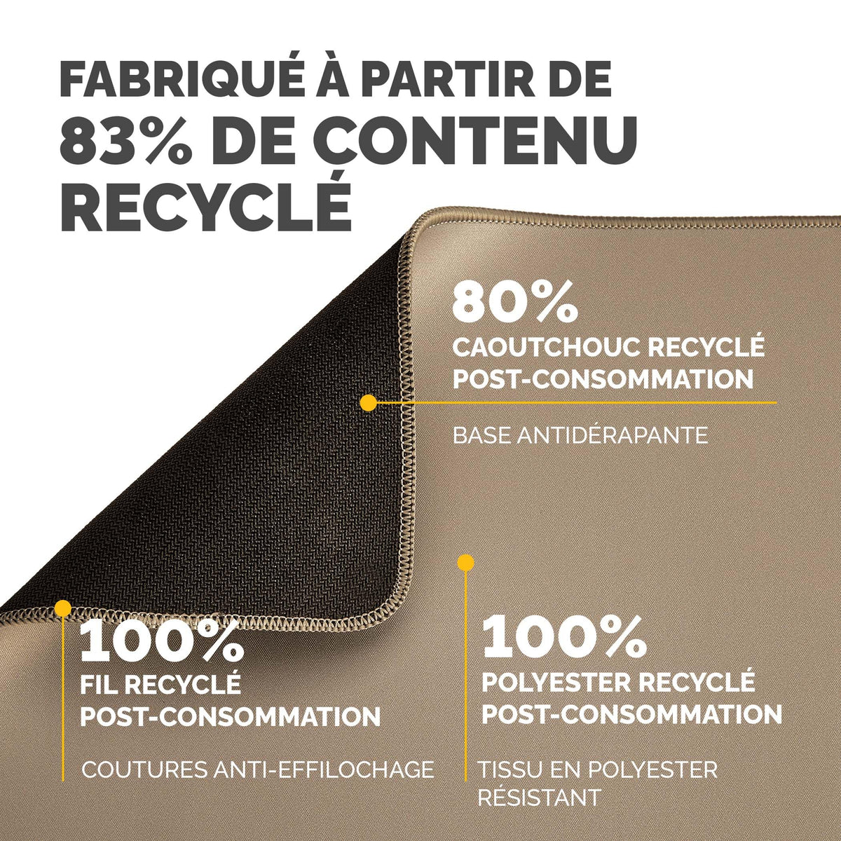 FELLOWES TAPIS DE SOURIS XL SABLE BREYTA