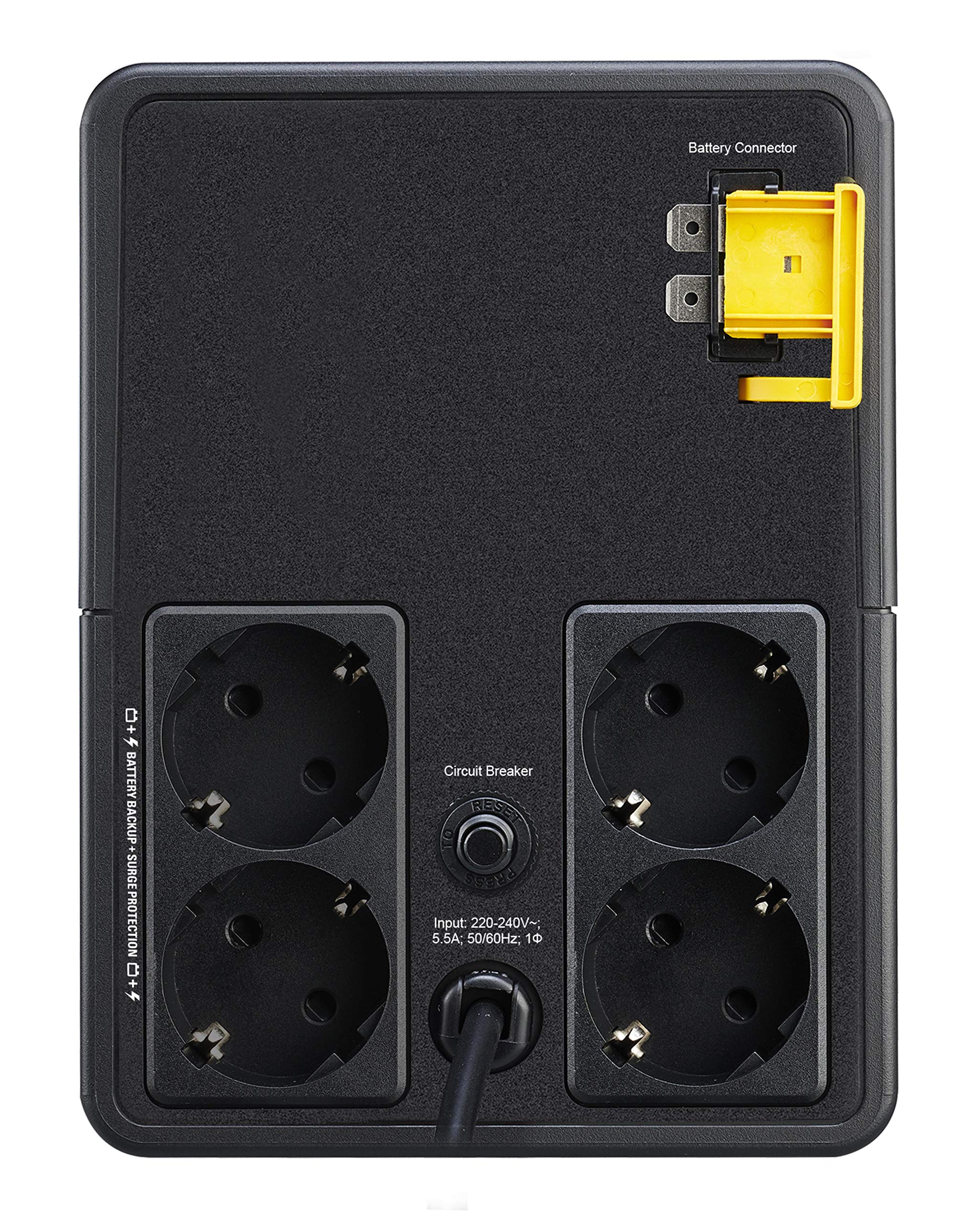 APC Easy UPS BVX Series BVX1200LI-GR UPS AC 230V 650Watt 1200VA 9Ah output connectors 4