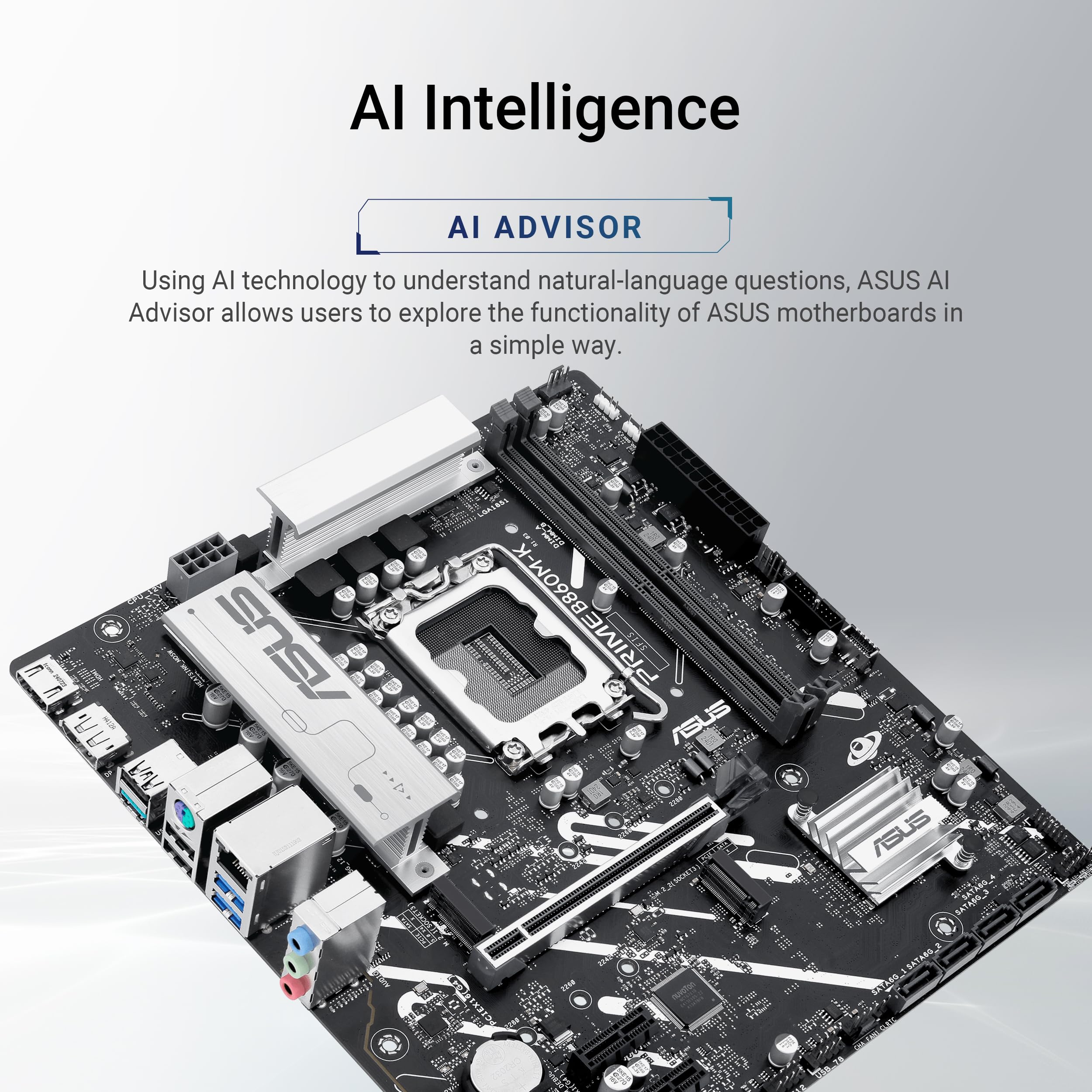 ASUS PRIME B860M-K LGA1851 DDR5 mATX MB 1xHDMI 1xDP 2xM.2 4xSATA
