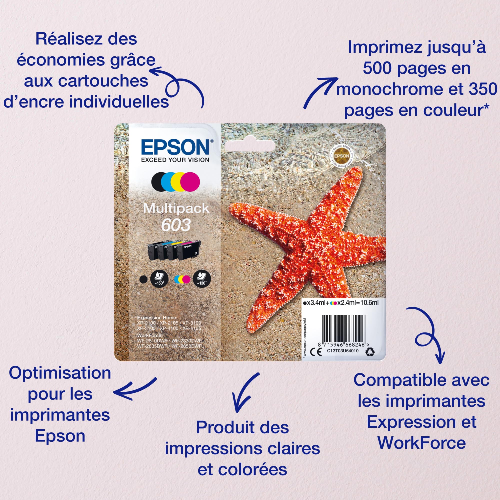 EPSON 1LB Multipack 3-colours 603 Ink