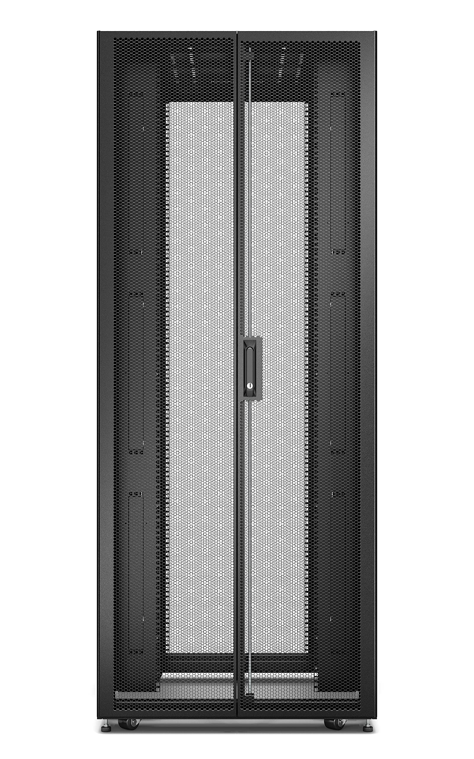 APC Easy Rack 42Ux800x1000 with Roof castors feet and 4Brackets No Side panels Bottom black
