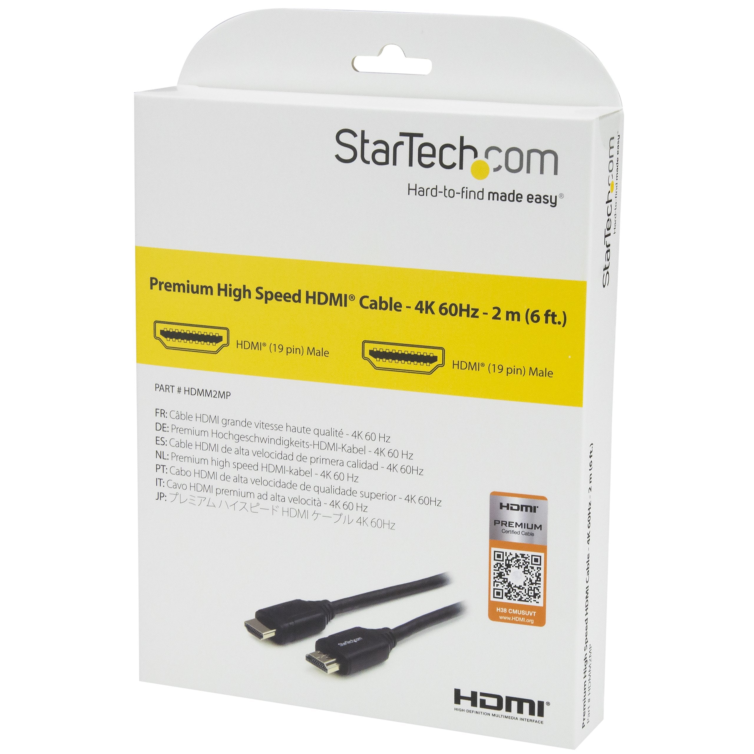2m Premium High Speed HDMI Cable - 4K 60
