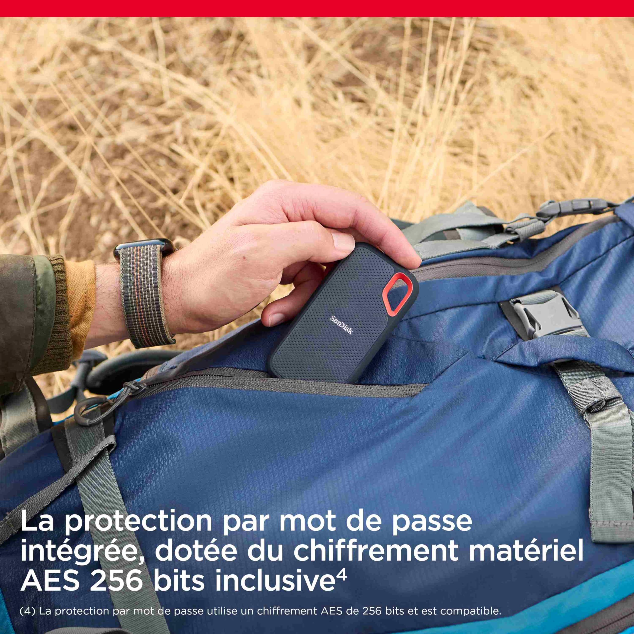 SANDISK Extreme 8To Portable SSD up to 1050Mo/s Read and 1000Mo/s Write Speeds USB 3.2 Gen 2 2-meter drop protection and IP55