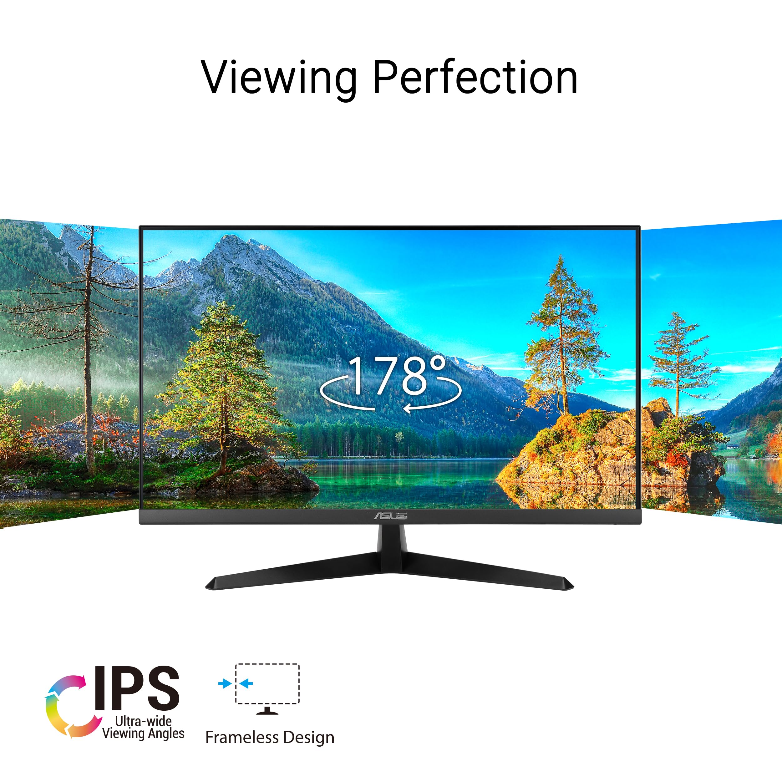 ASUS VY27UQ Eye Care Monitor 27p IPS WLED UHD 16:9 60Hz 350cd/m2 5ms 2xHDMI DP 2x2W Black