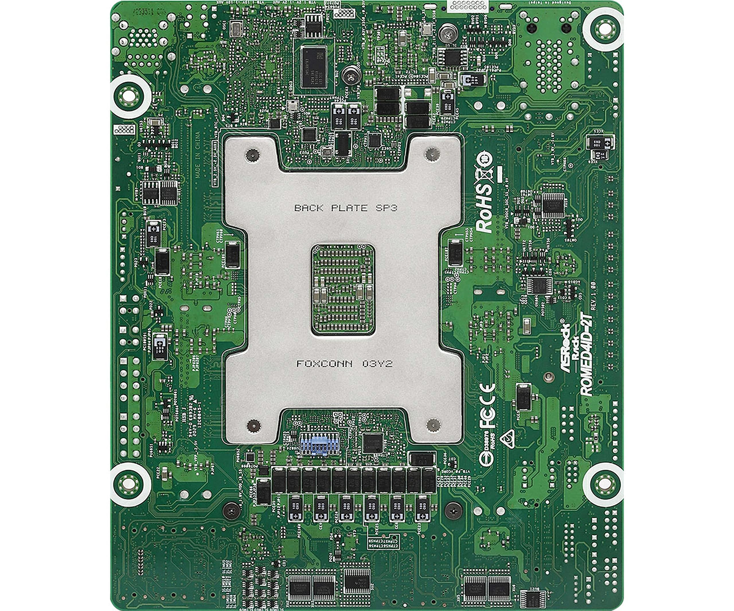 ASRock ROMED4ID-2T, 1xSKT SP3, AMD EPYC 7000, SoC, SATA, NVMe, 1xM.2, 2x10GbE, IPMI