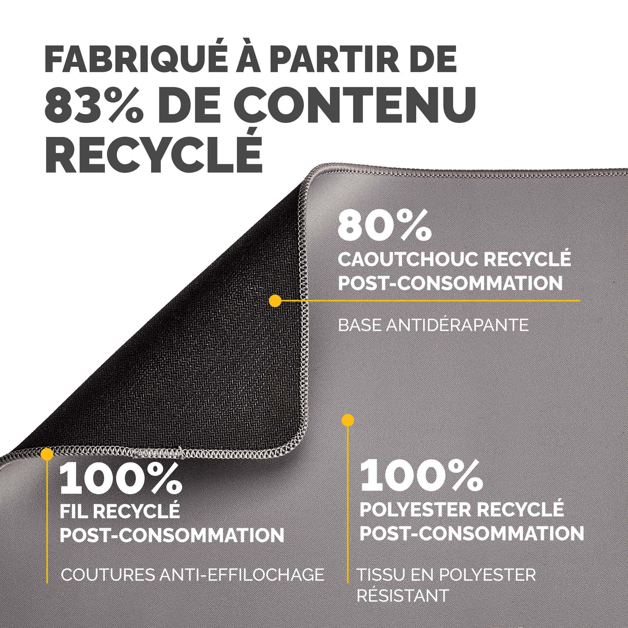 FELLOWES TAPIS DE SOURIS XL GRIS BREYTA