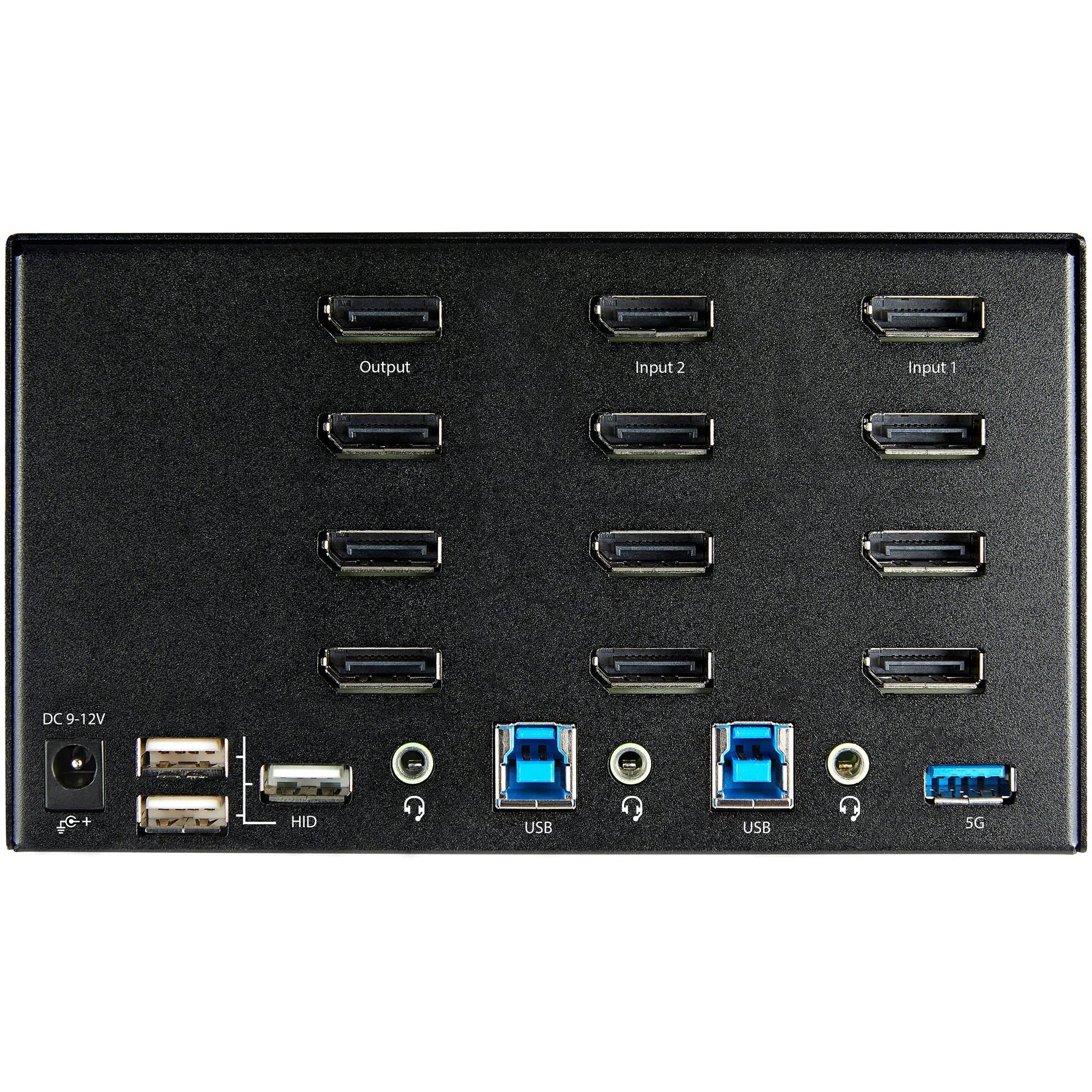 2-Pt Quad Monitor DisplayPort KVM Switch